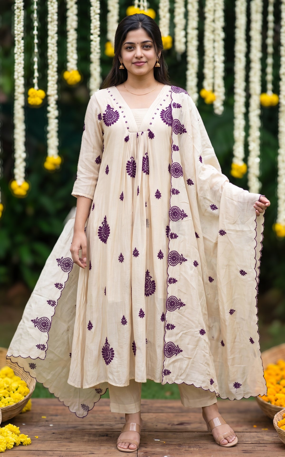 Poomugil (Kurti+Pant+Dupatta)