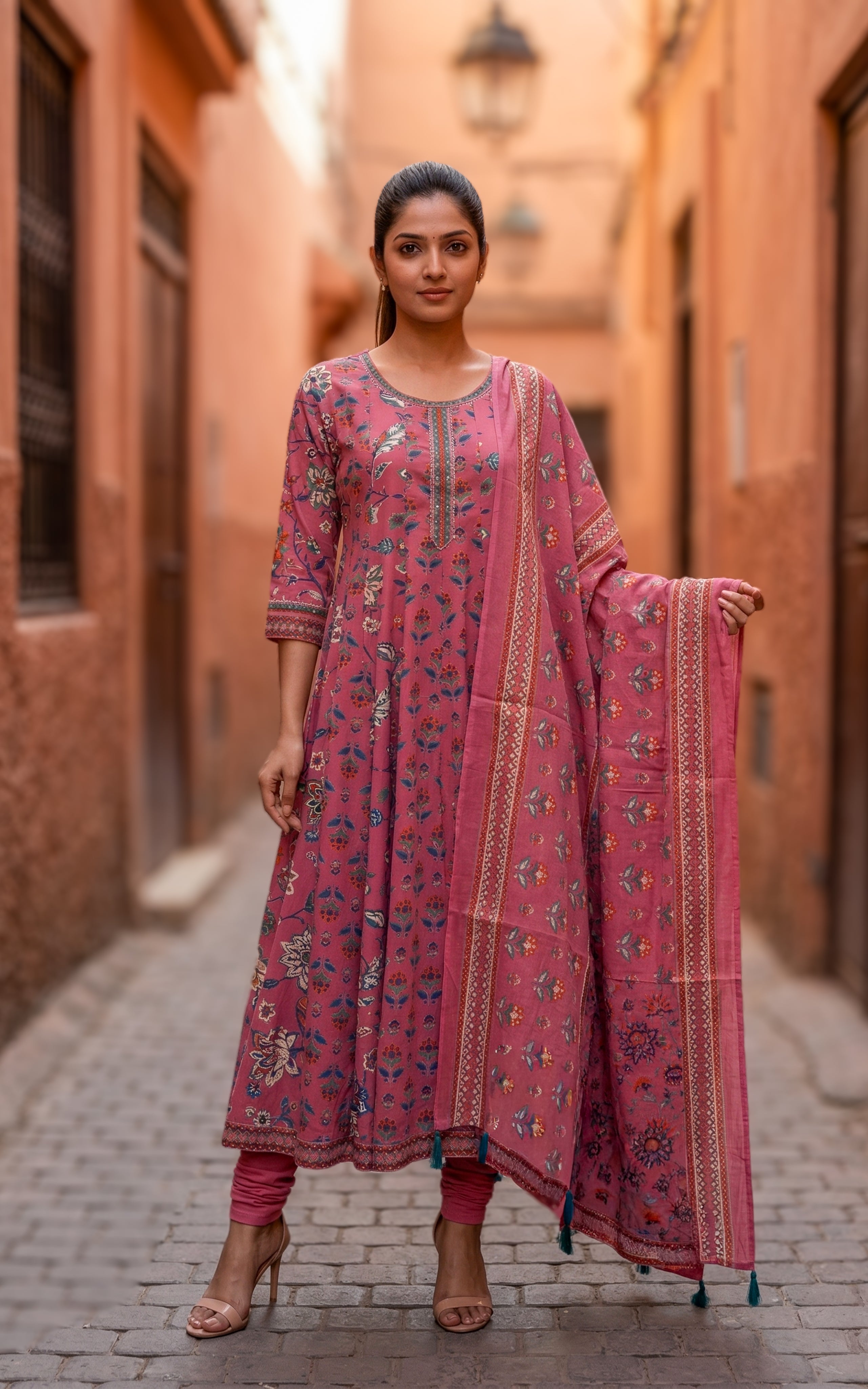 Fazia Pink (Kurti+Dupatta)