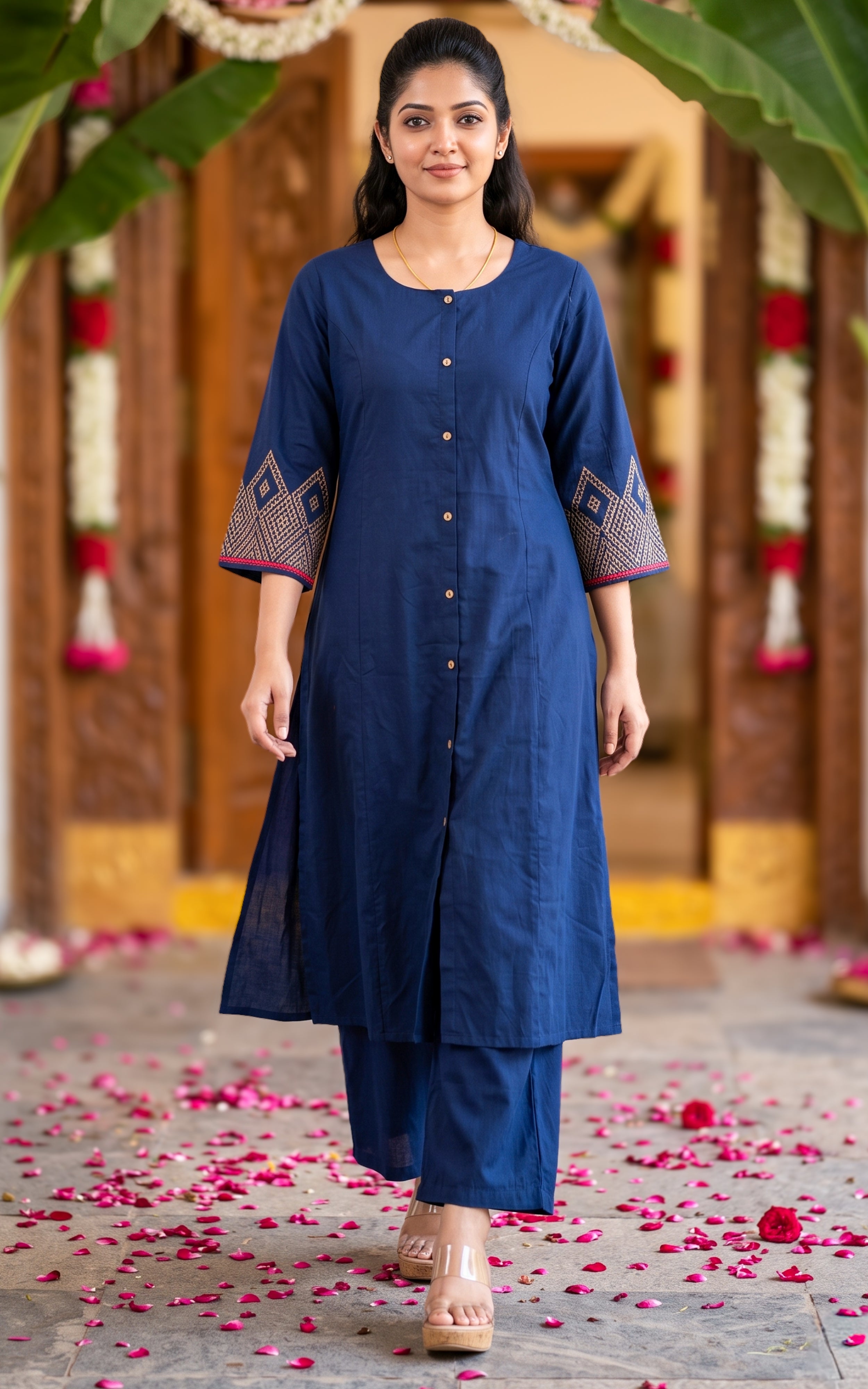 Joshna Navy Blue (Kurti+Pant)