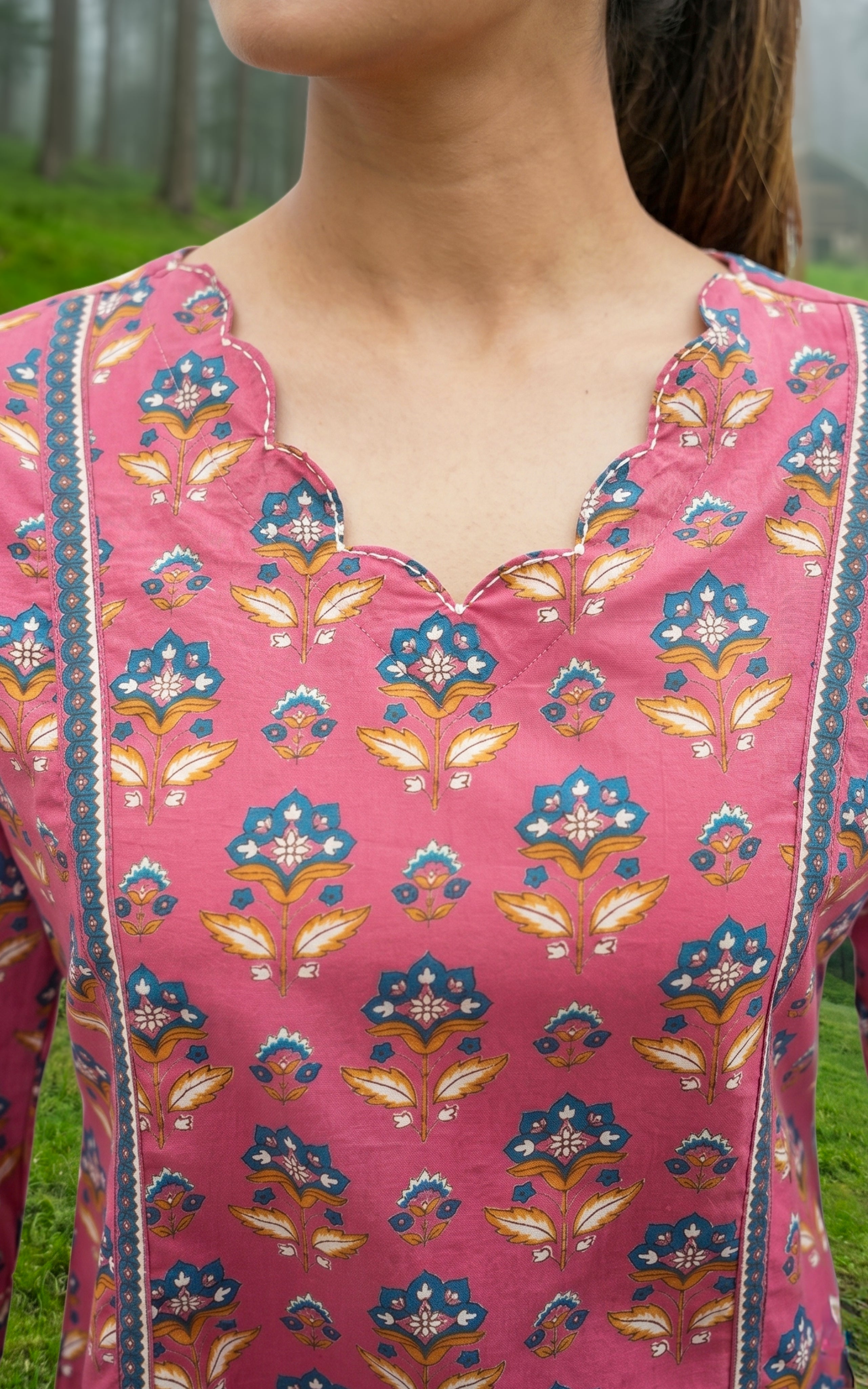 Breathable cotton summer kurti for women