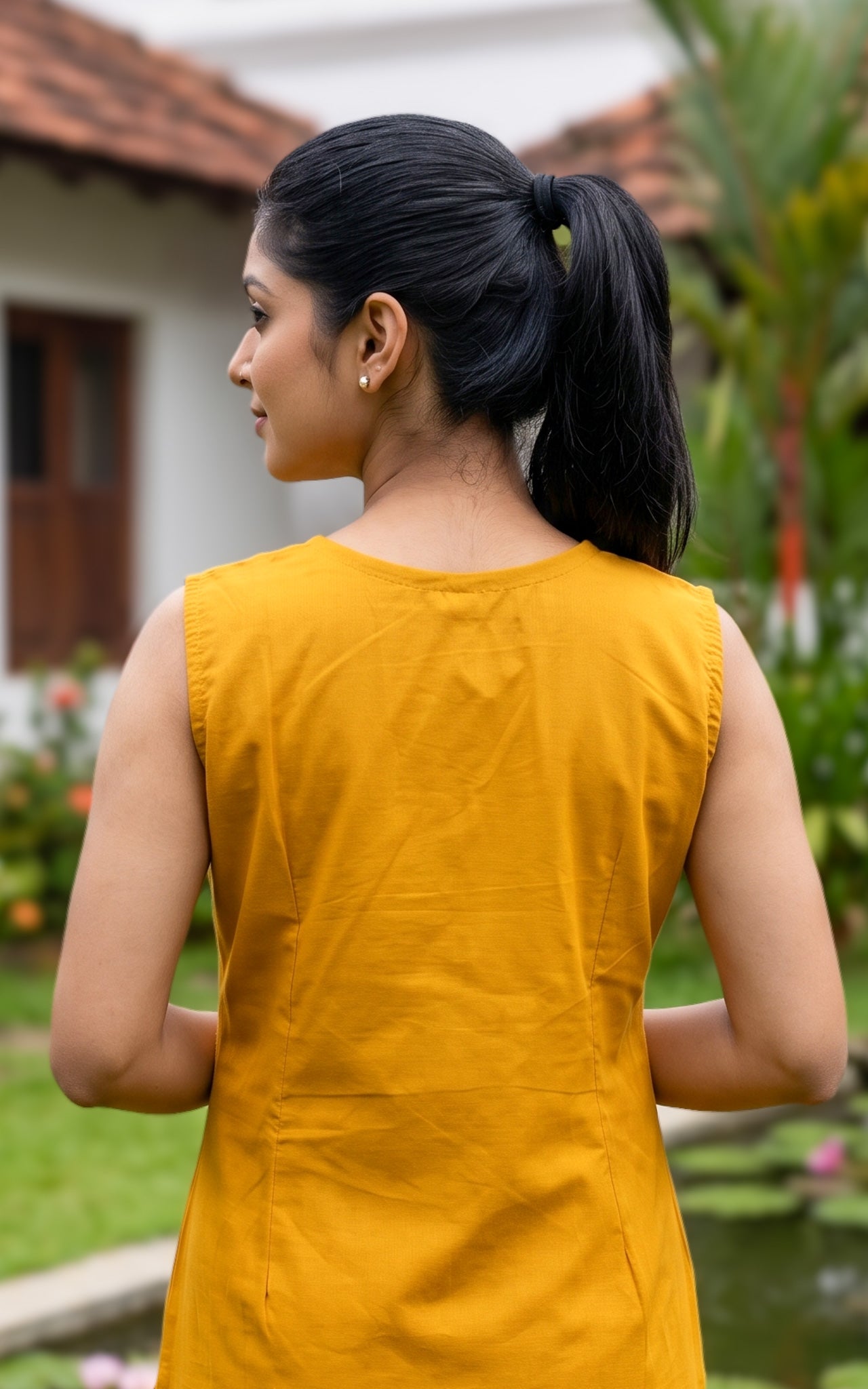 Manjal Veyil Handblock (Kurti+Pant+Dupatta)