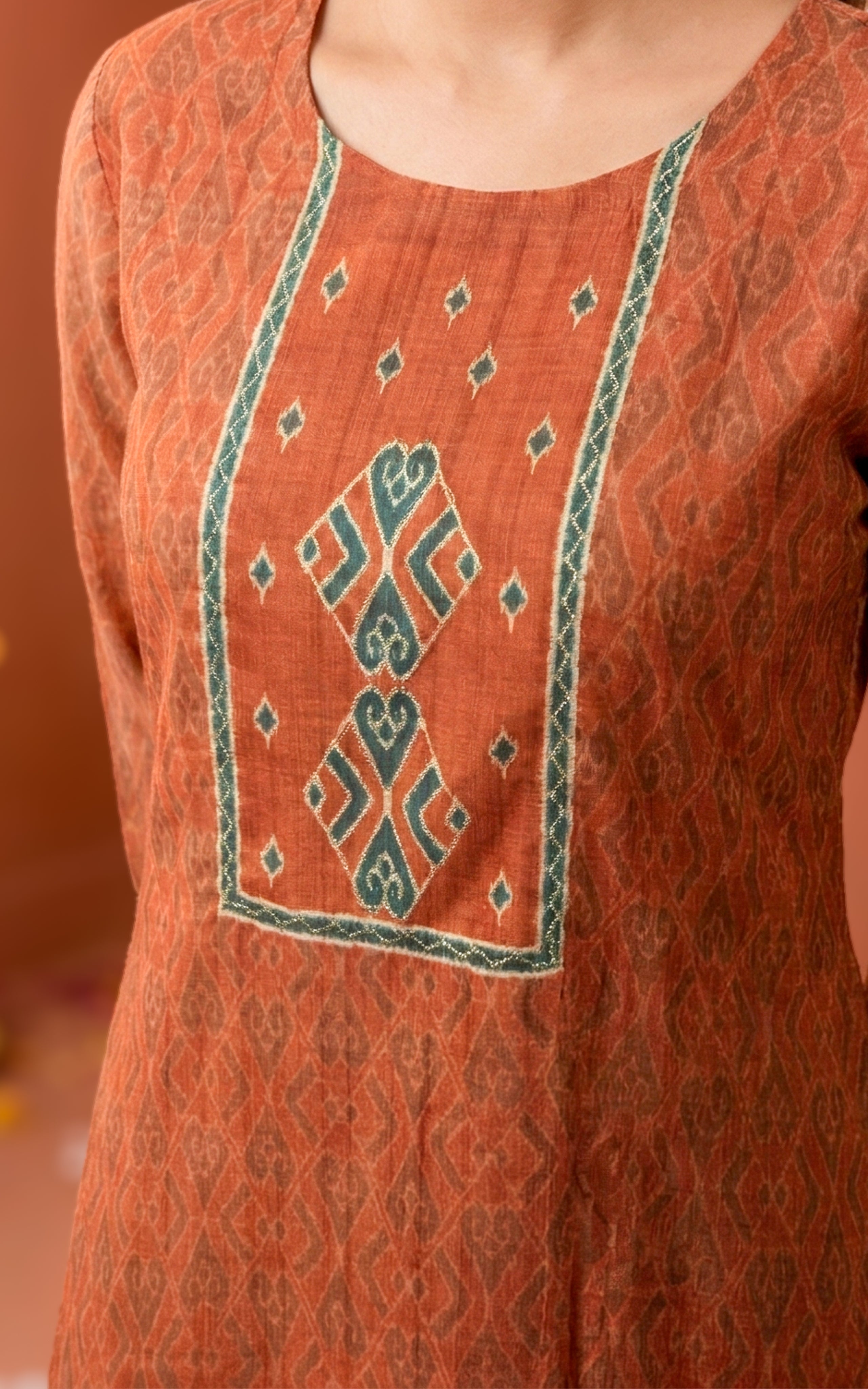 Art silk office wear kurti for women