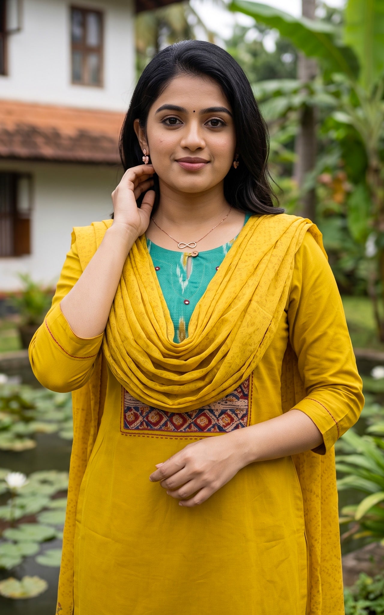 Mustard Cotton Casual Wear Kurti Set for Women