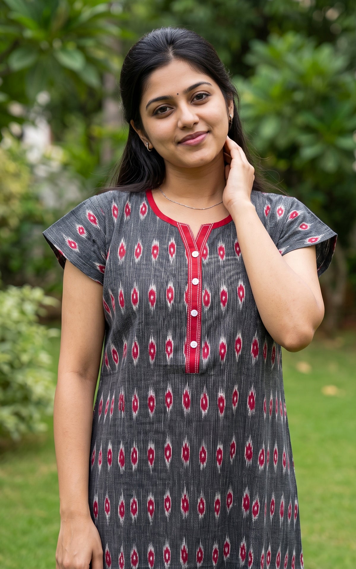 Cotton Straight Fit Nighty-165SS7B