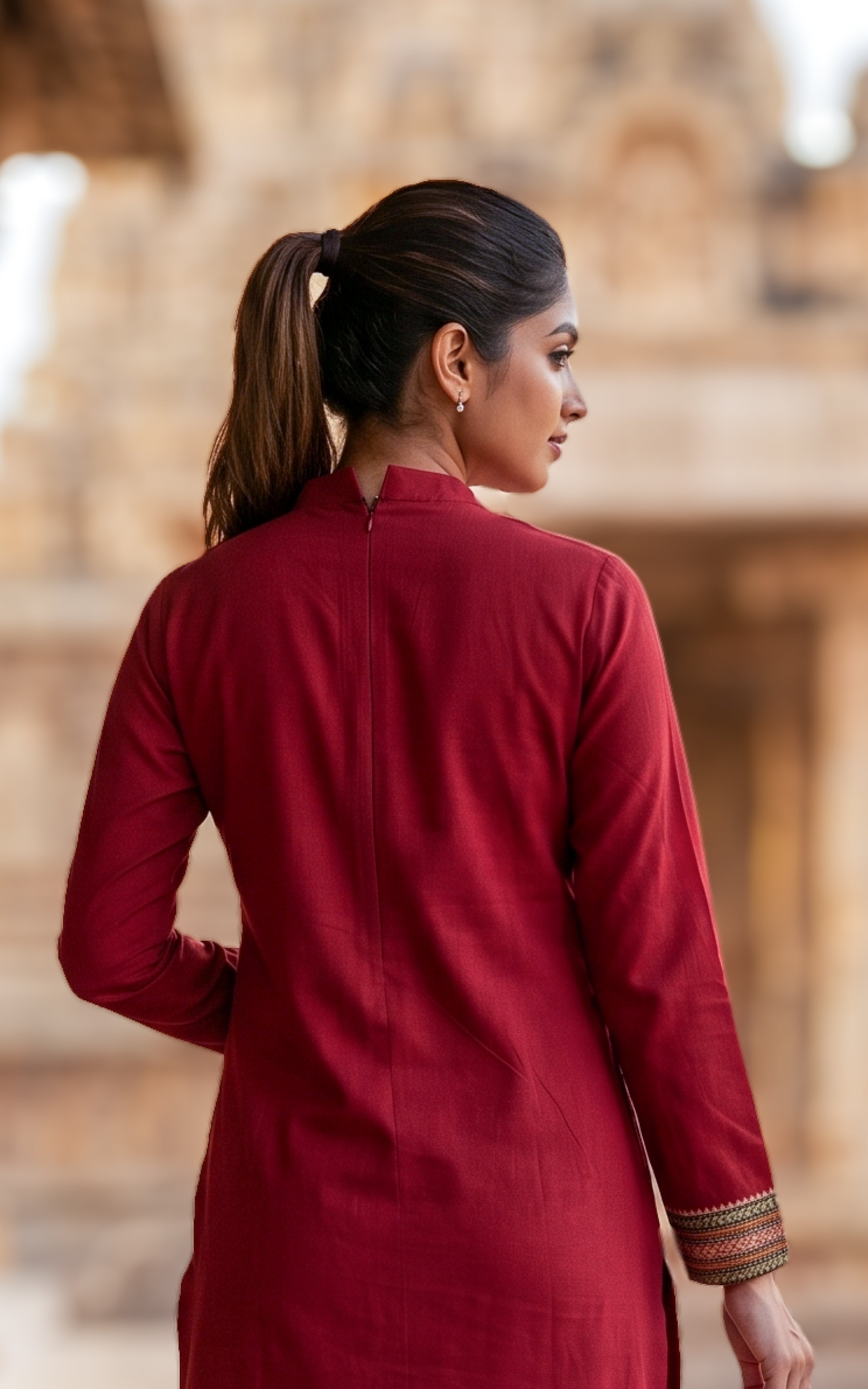 Traditional silk cotton kurti for women