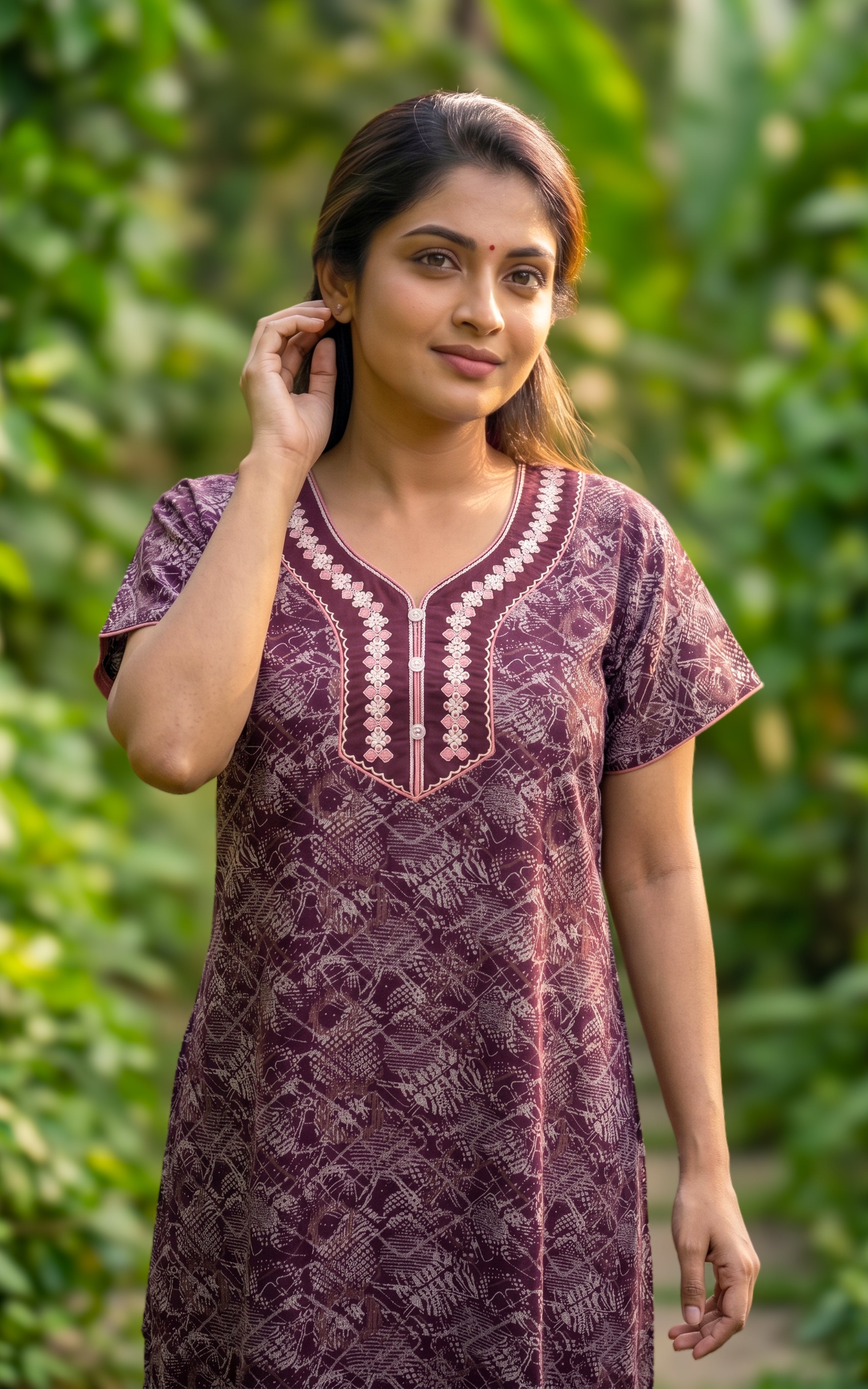 Cotton Straight Fit Nighty-160SS23