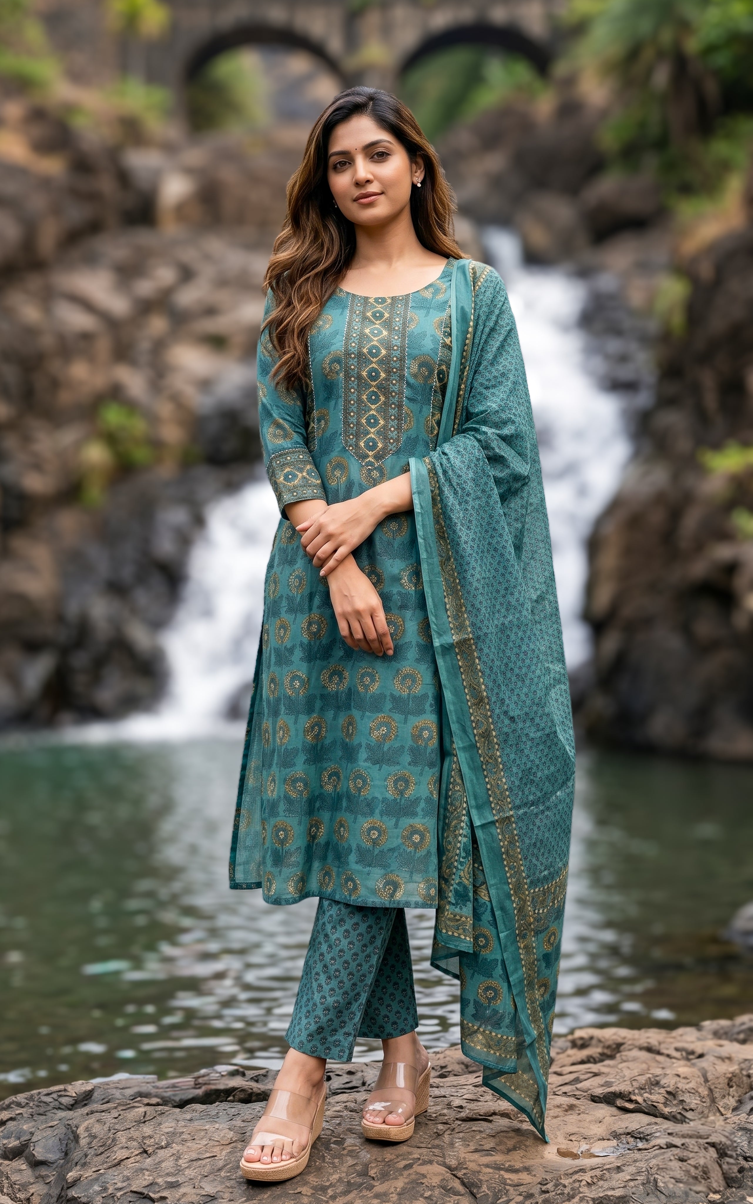 Trendy ethnic cotton kurti for women