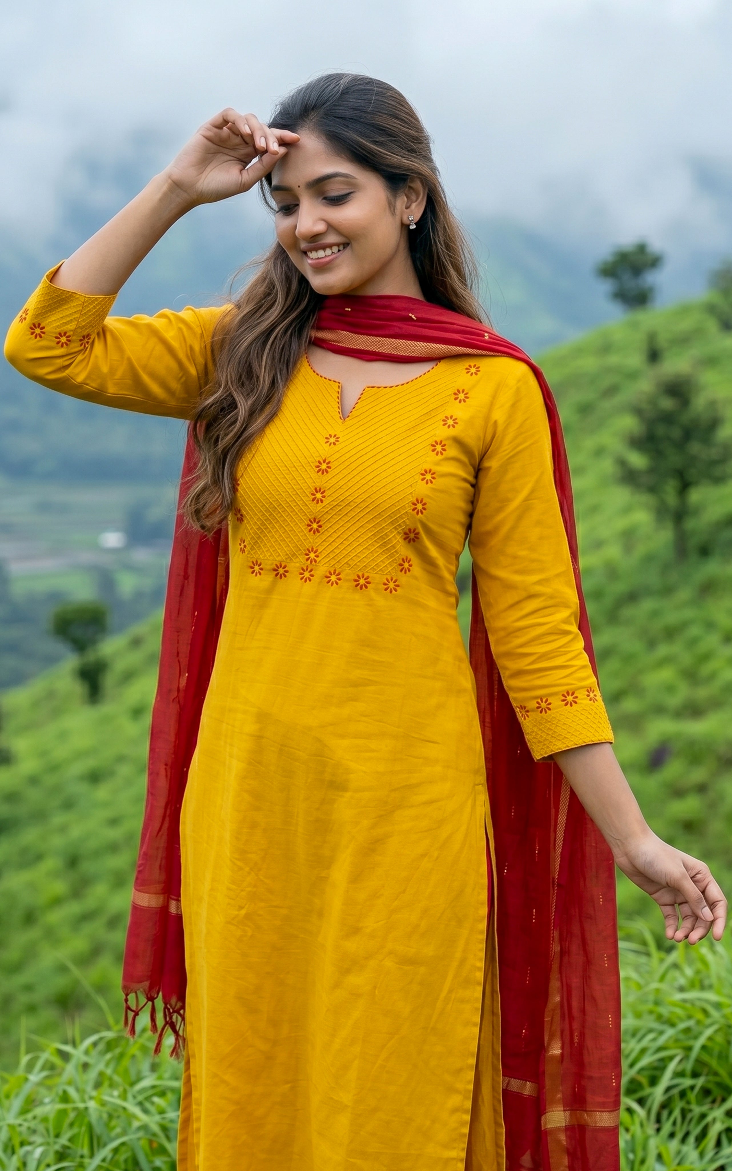 Masani Mustard (Kurti+Dupatta)