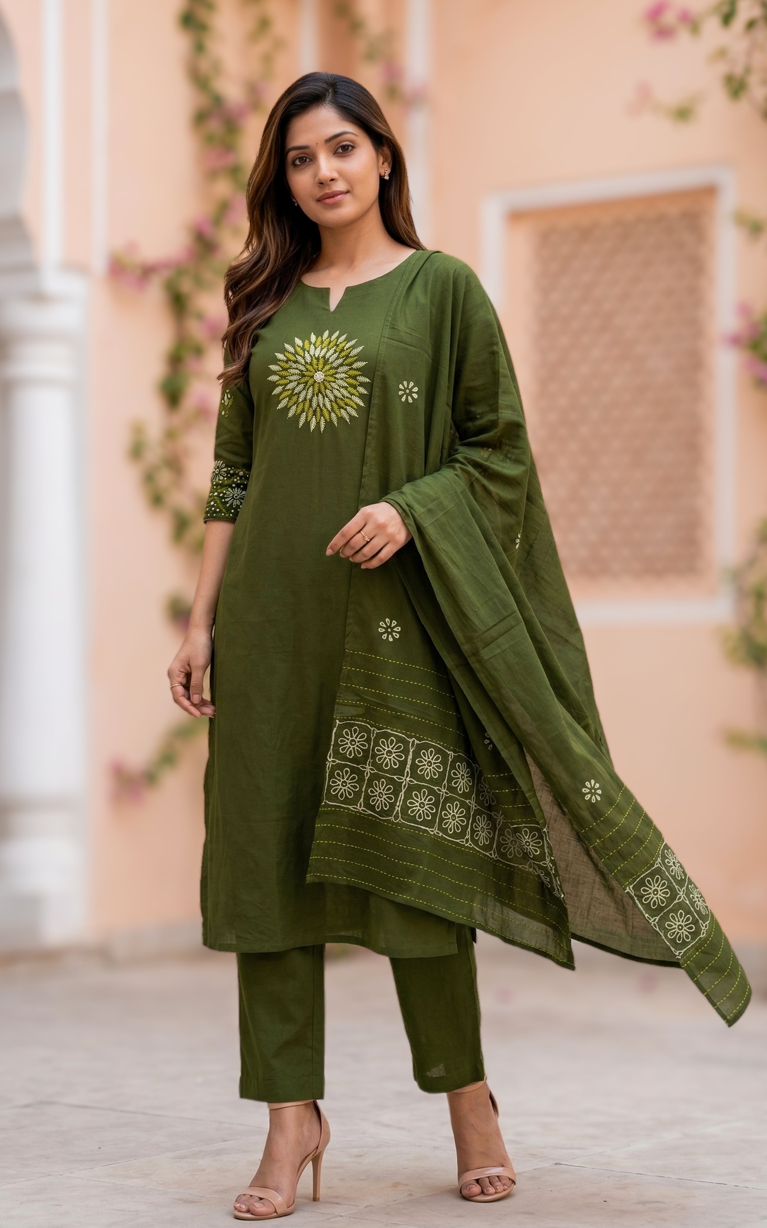 Yazhvika (Kurti+Pant+Dupatta)
