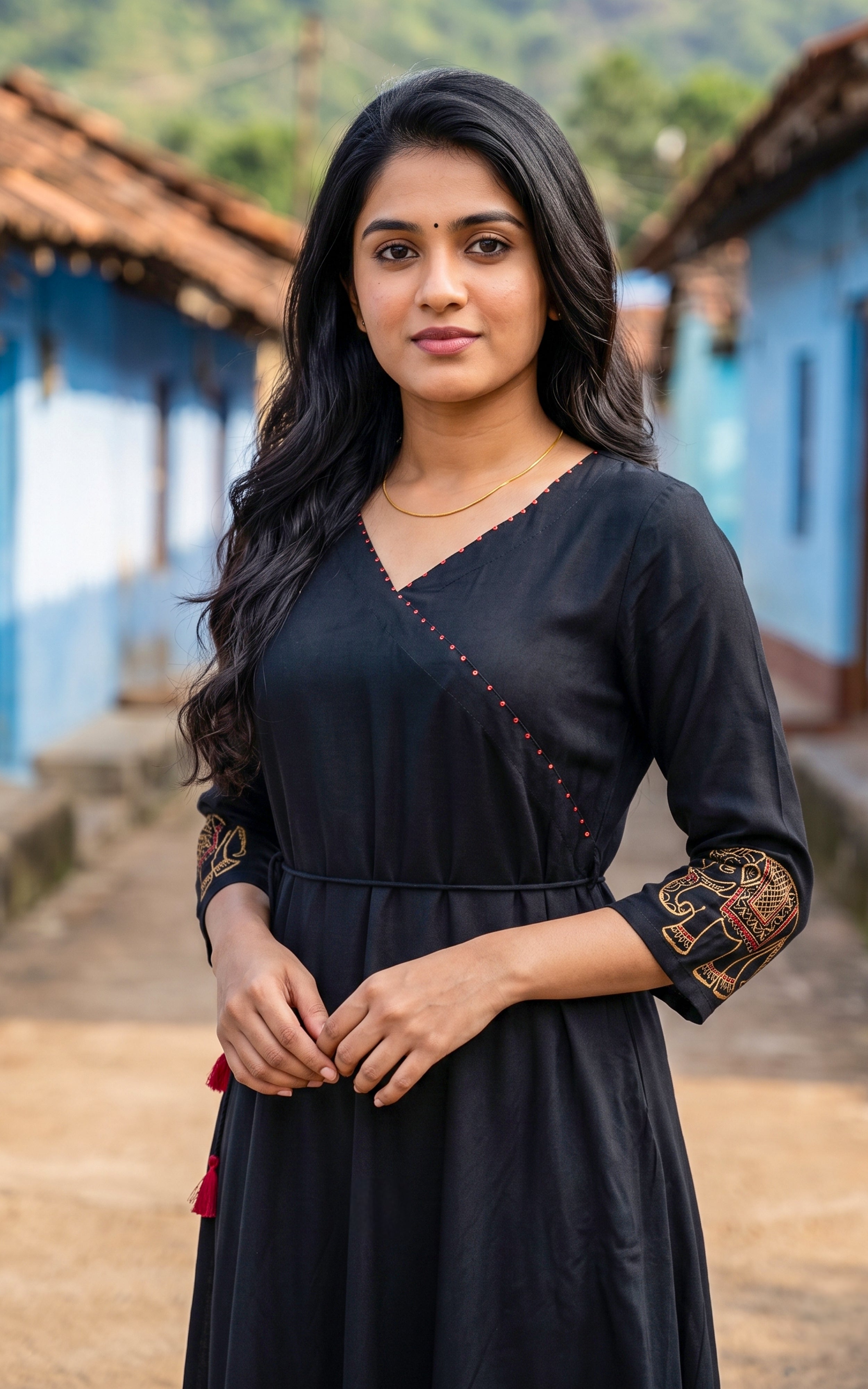 Rubini Black (Kurti+Dupatta)