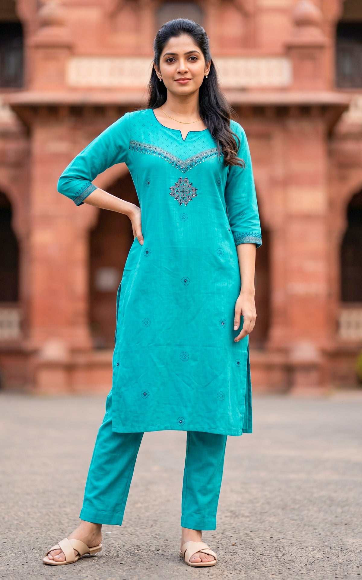 Mazhal Blue (Kurti+Pant)