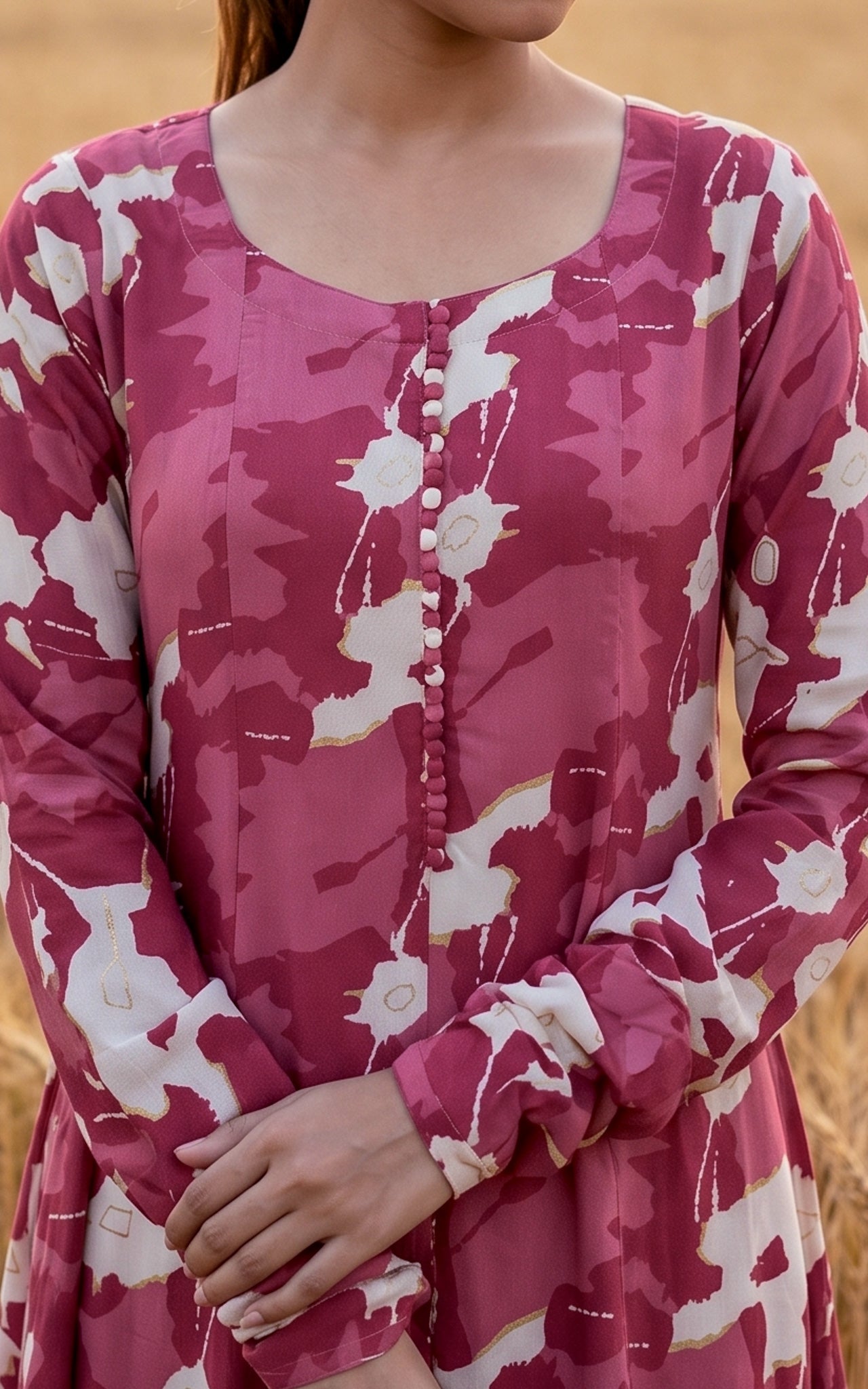 Pink Rayon Elegant Kurti for Women