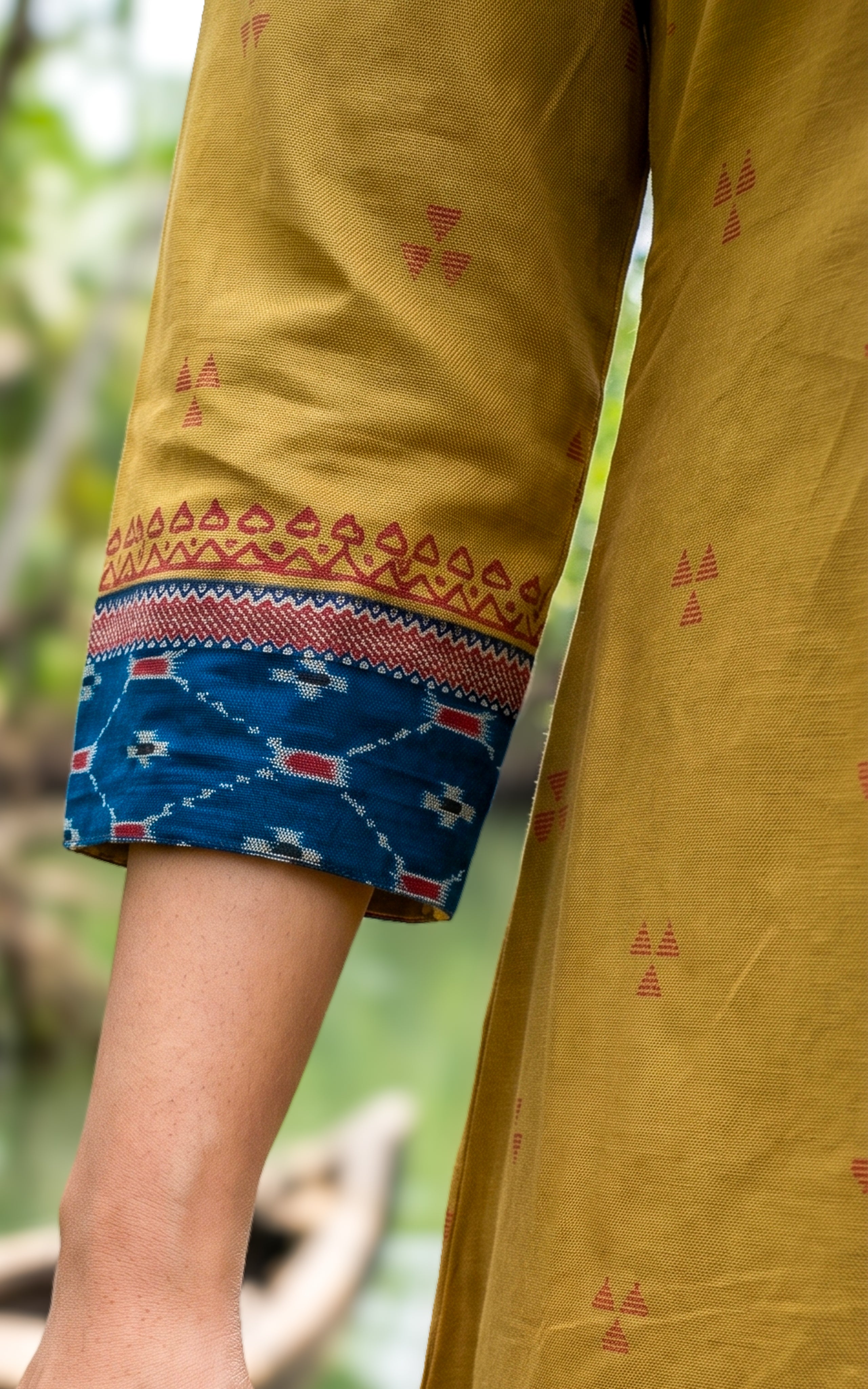 Instore – Mustard Olive Green Casual Wear Cotton Kurti for Women – Ethnic Wear