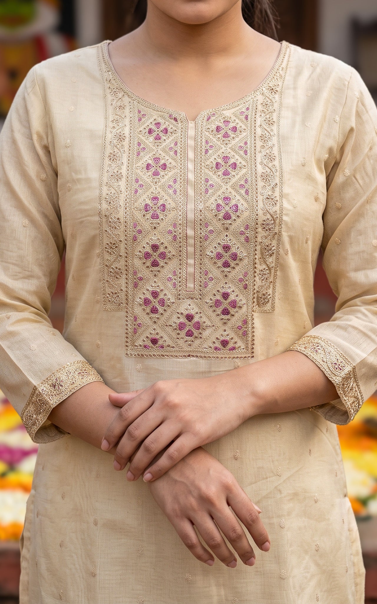 Mullapoo (Kurti+Pant+Dupatta)