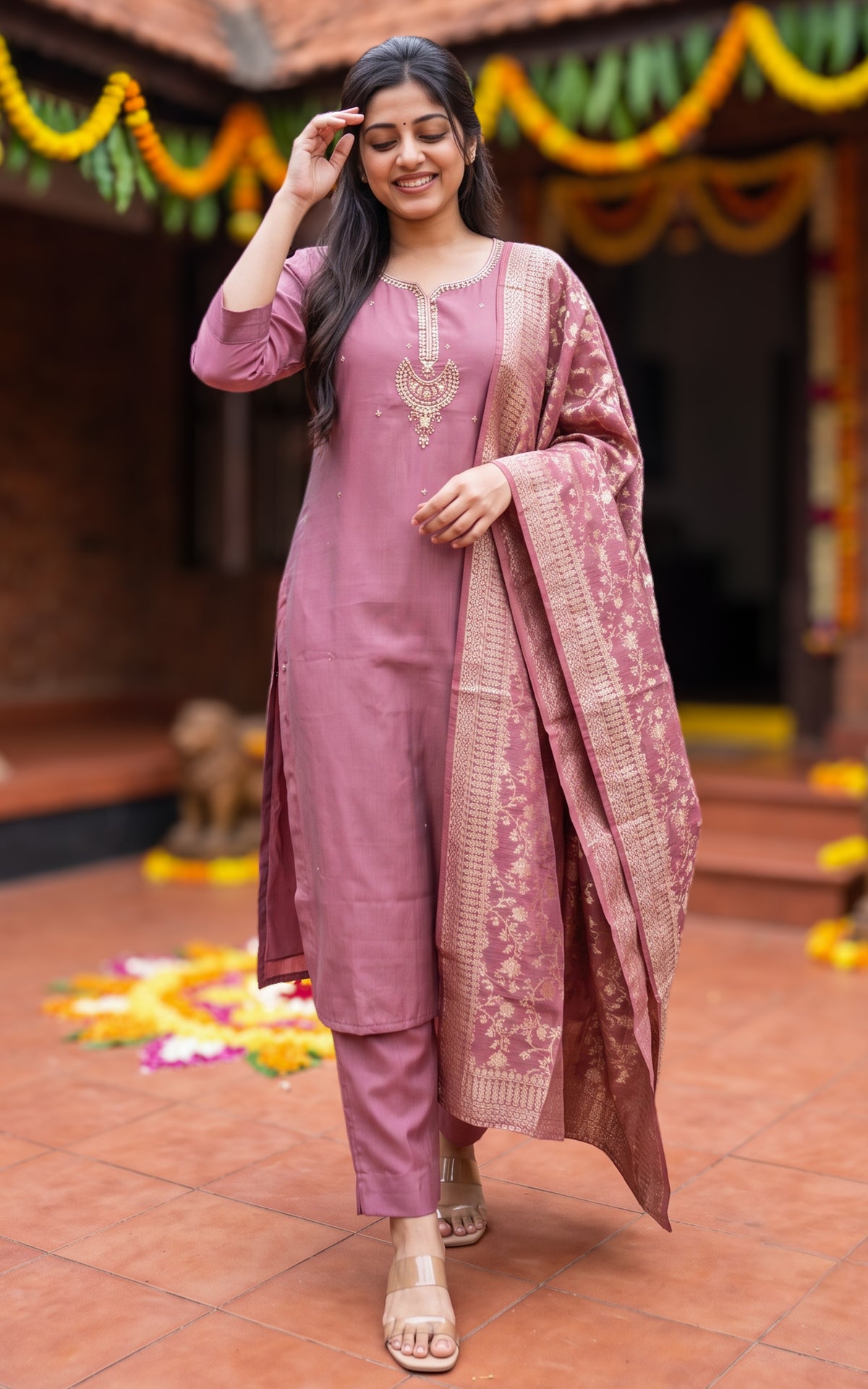 Mokshita  (Kurti+Pant+Dupatta)