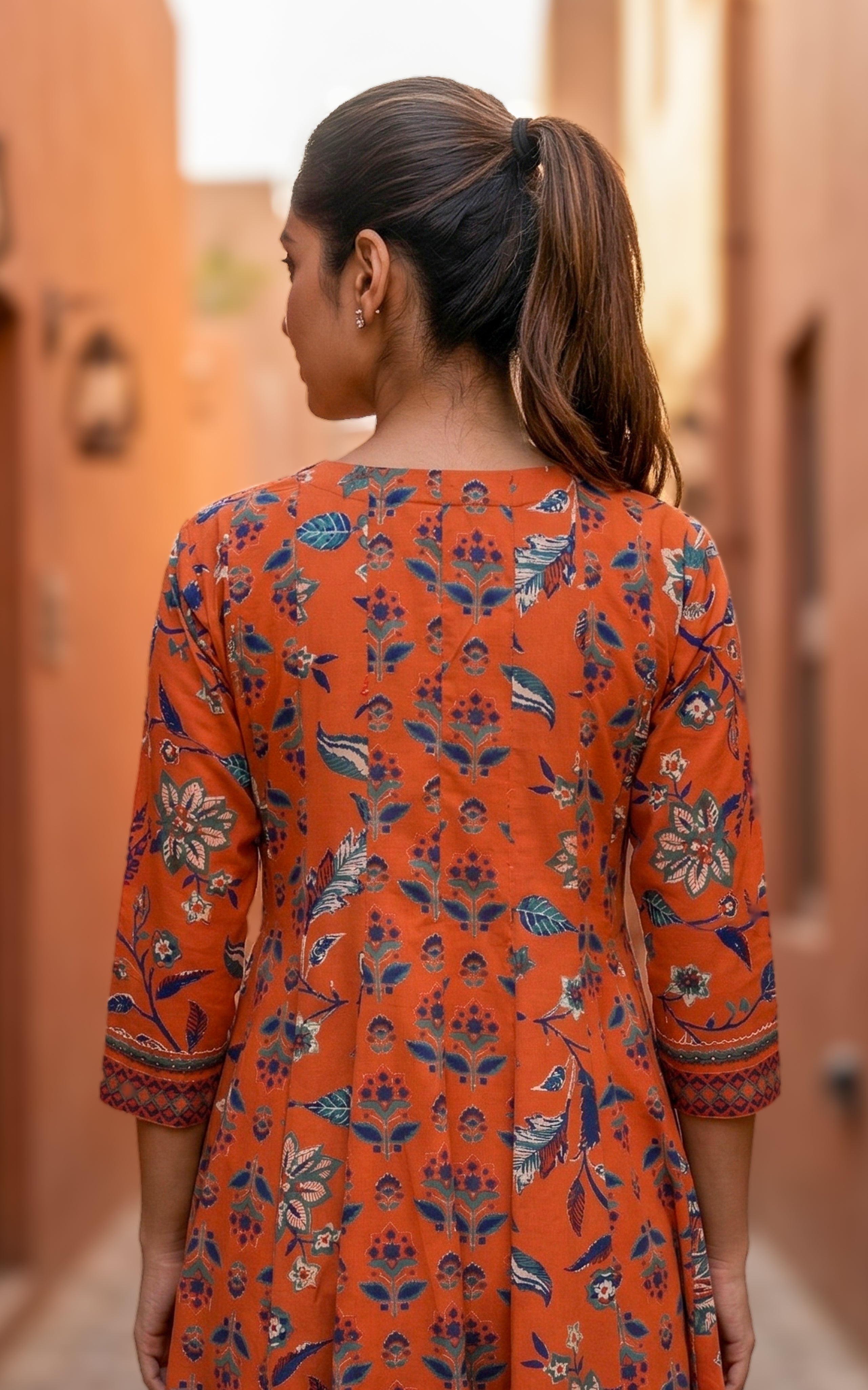 Fazia Rust (Kurti+Dupatta)