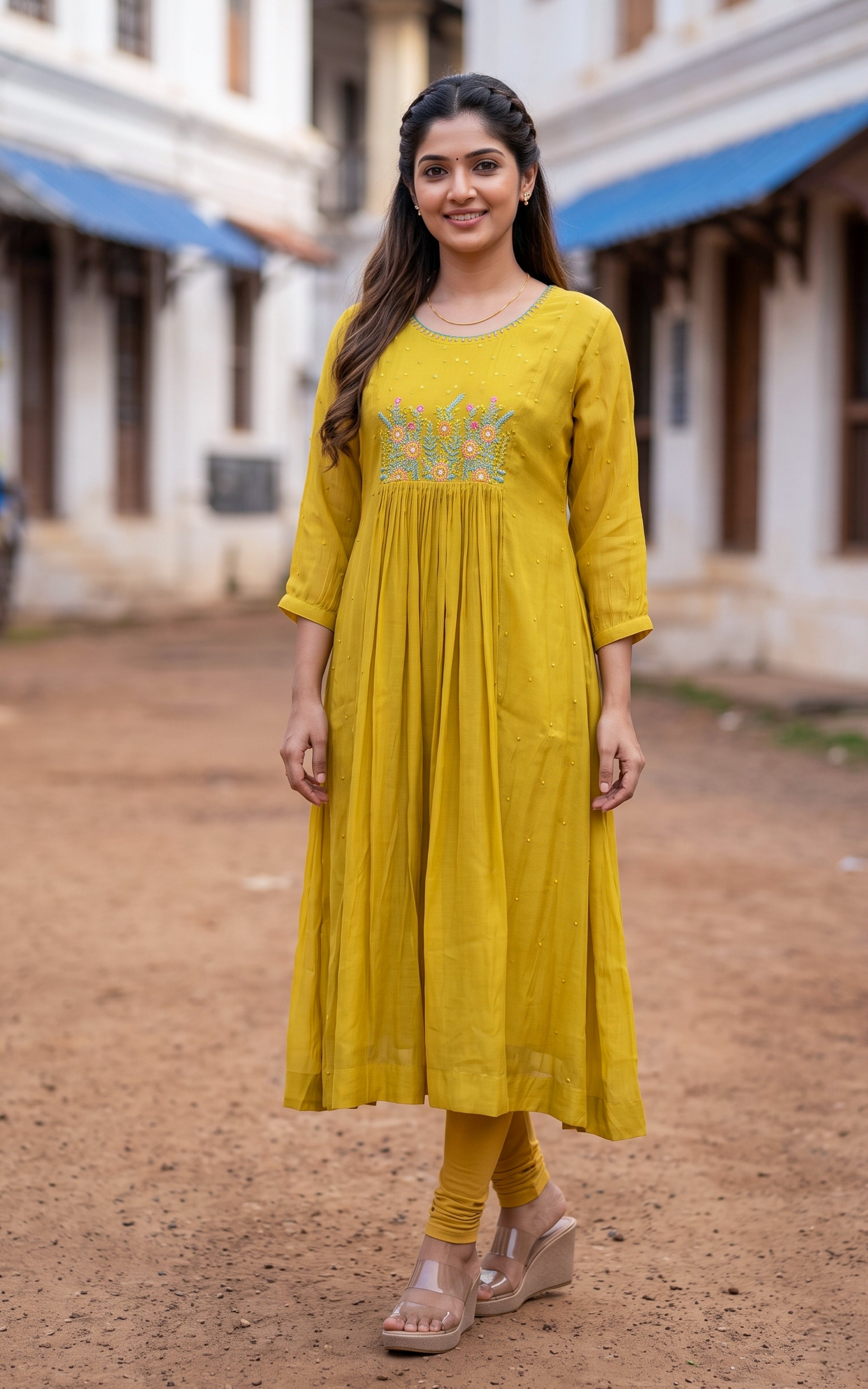 Malarmathi Lime Yellow