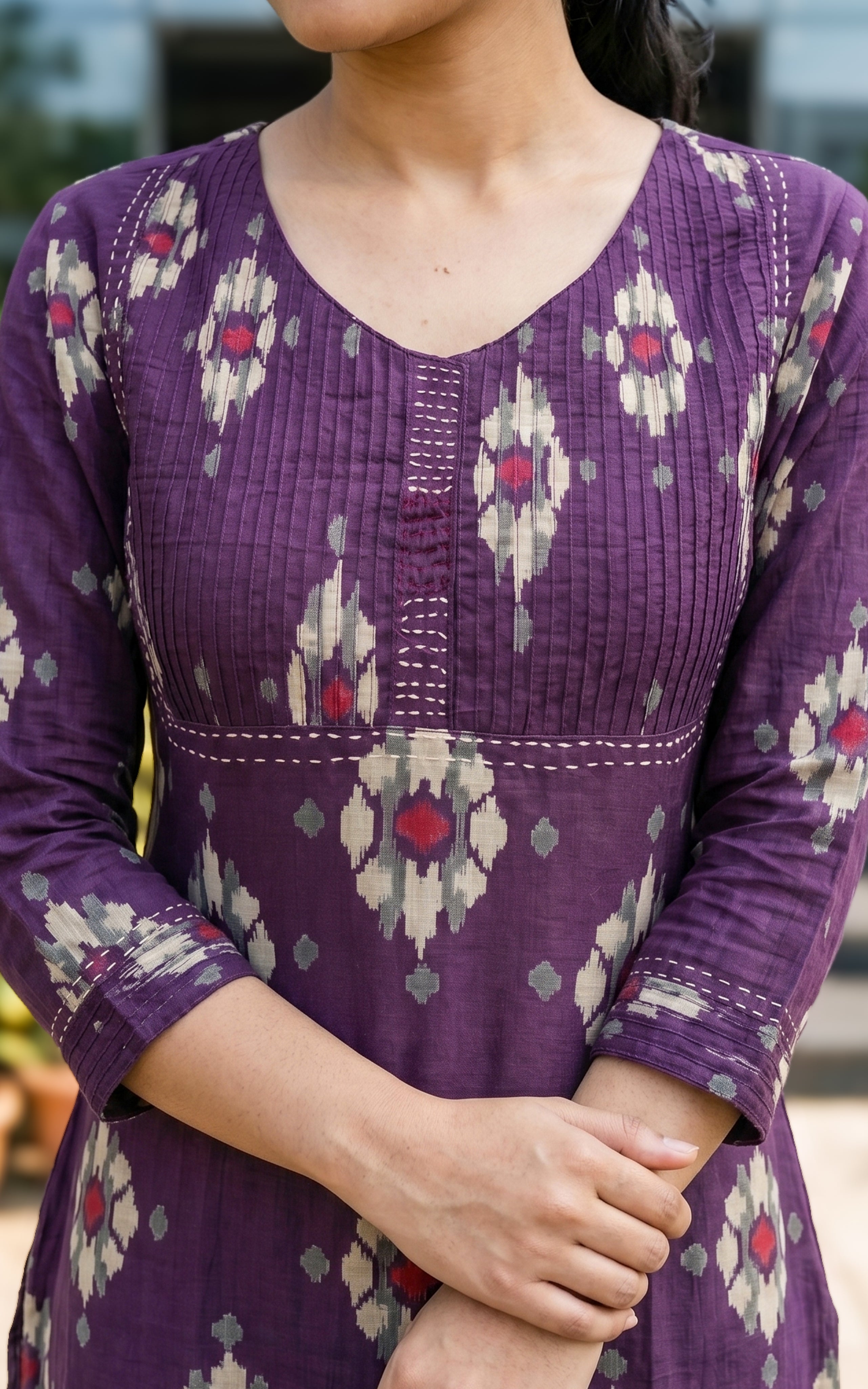 Moulika Violet (Kurti+Pant+Dupatta)