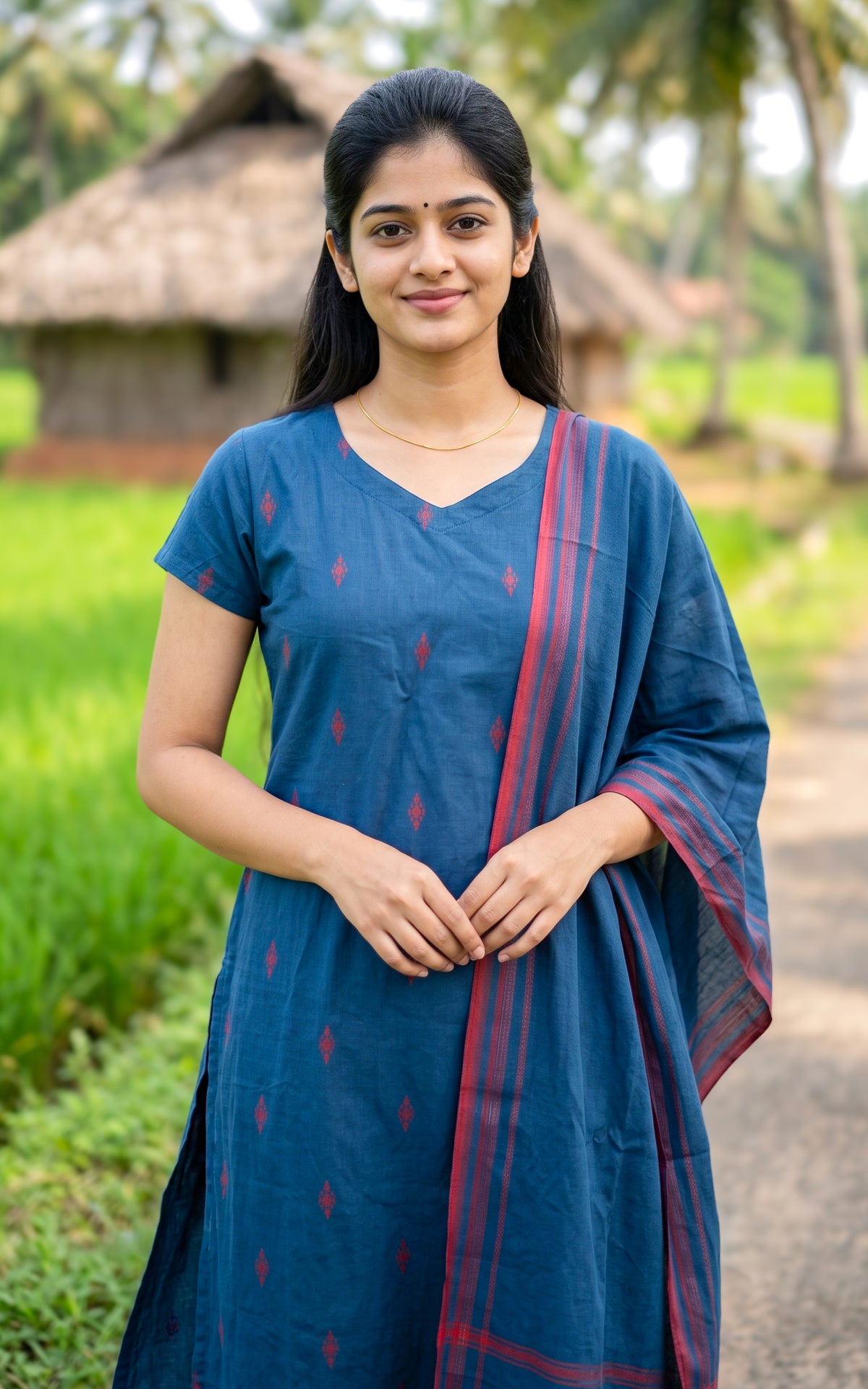 Raji Blue (Kurti+Pant+Dupatta)