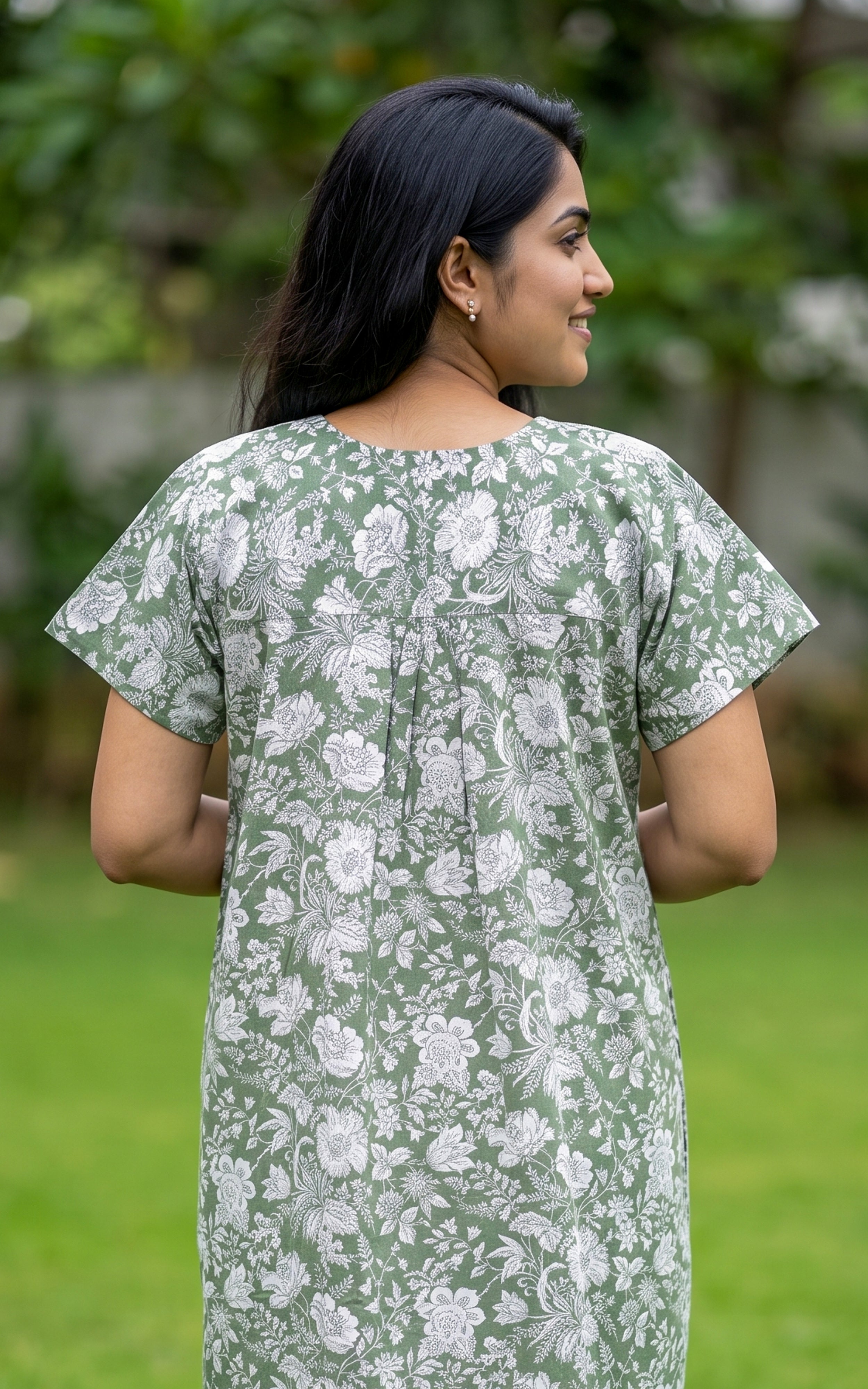 Cotton Straight Fit Nighty-164SS6C