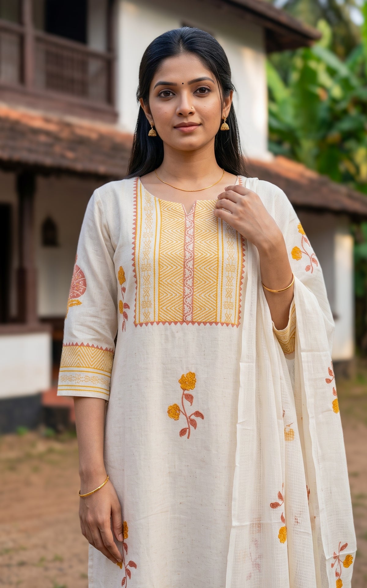 Semmalar A (Kurti+Pant+Dupatta)