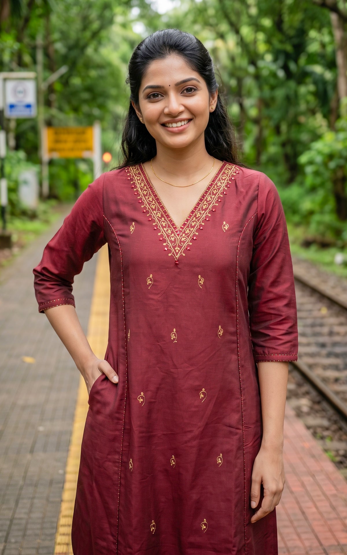 Rizwana Deep Maroon