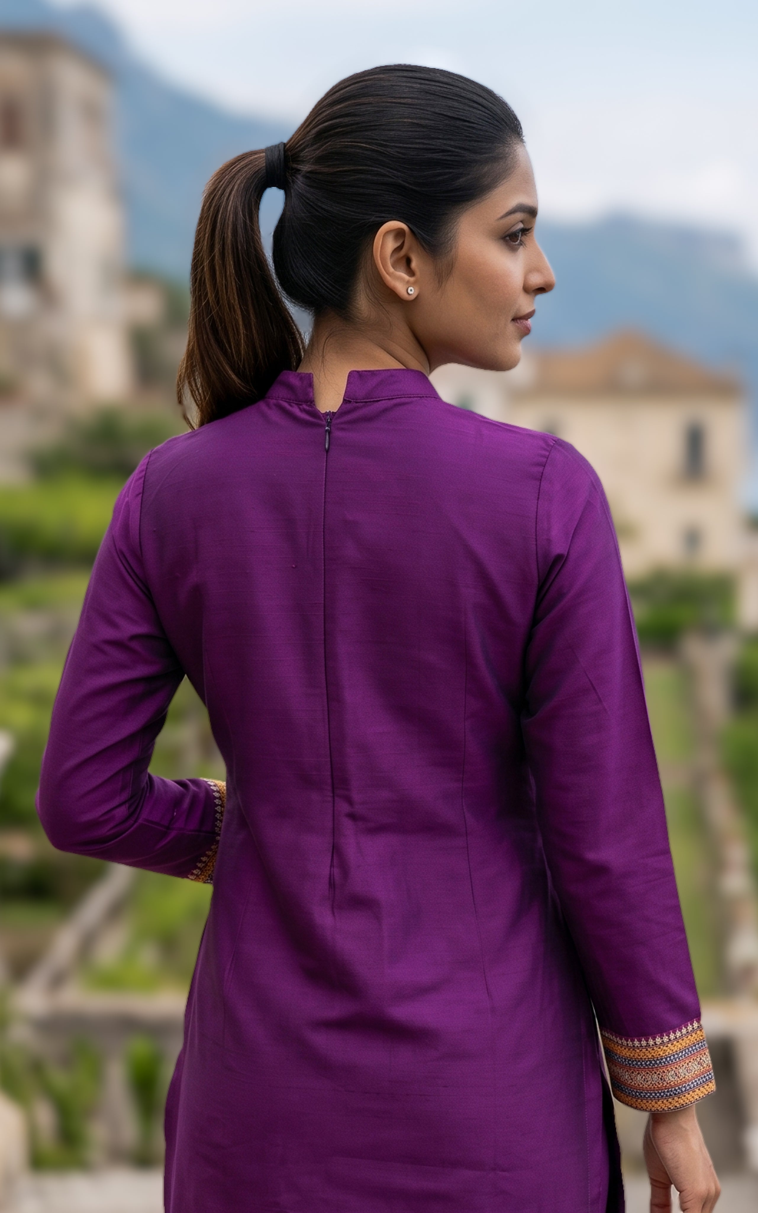 Silk cotton simple kurti for women