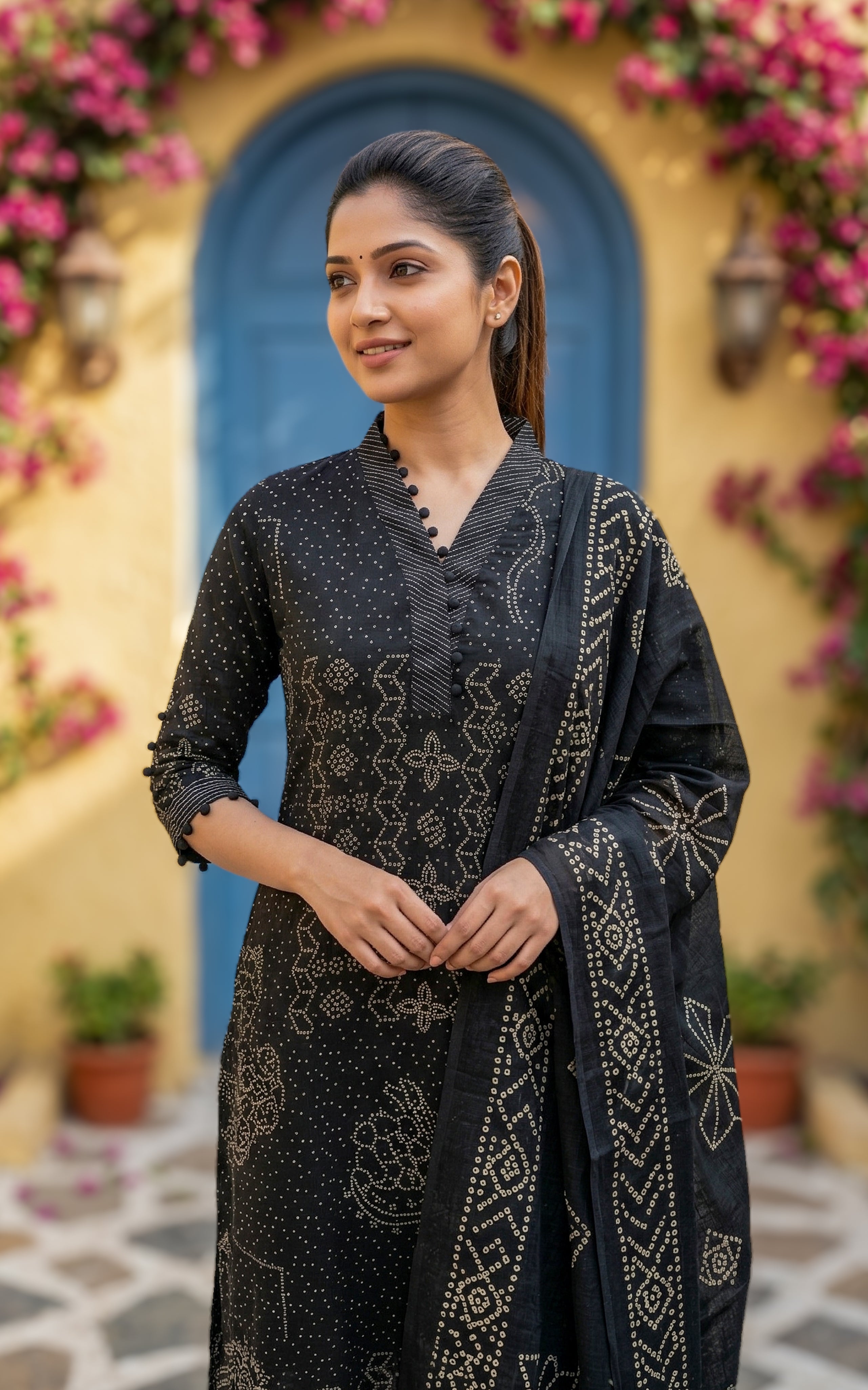Fasana Black (Kurti+Pant+Dupatta)