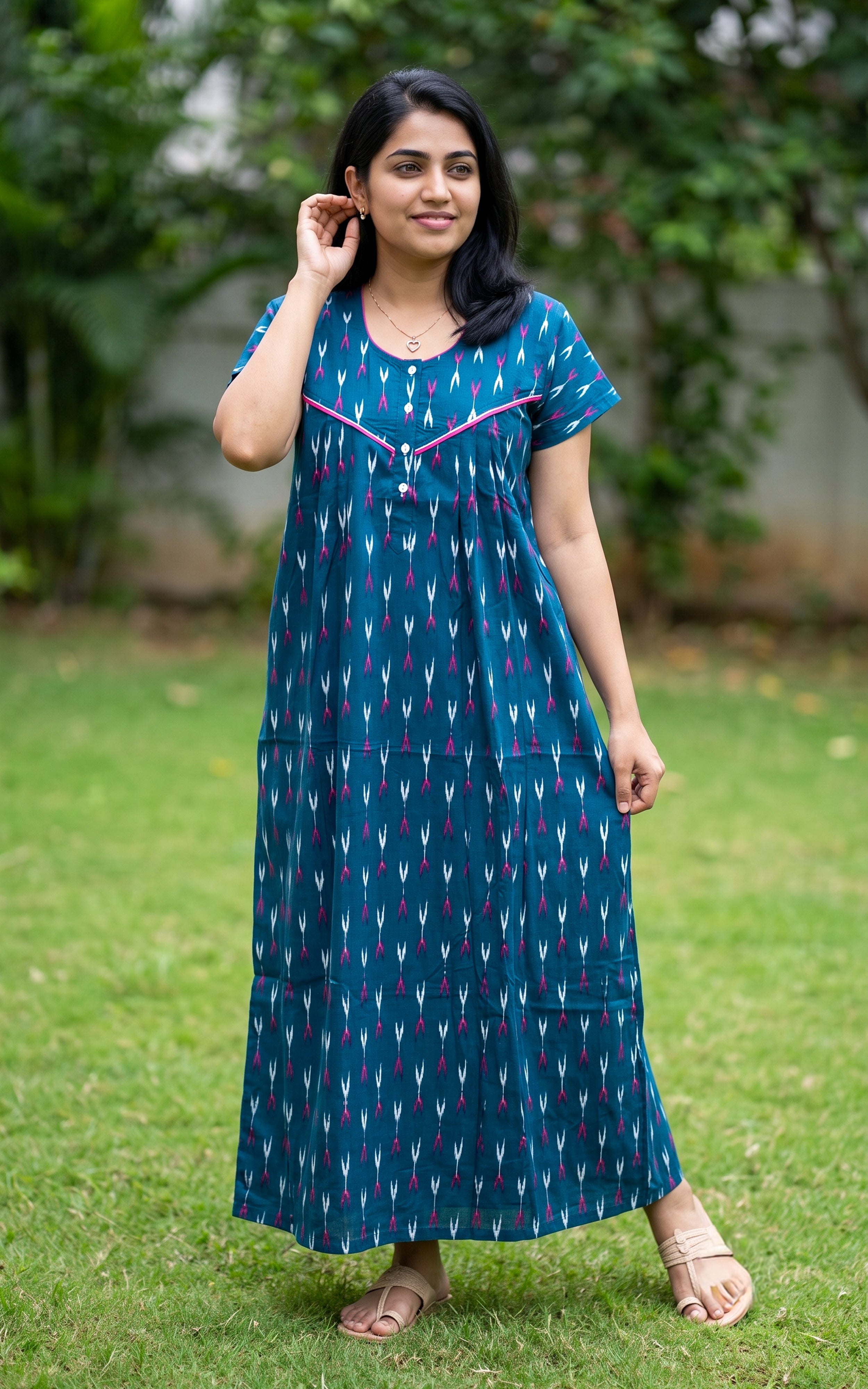 Cotton Straight Fit Nighty-164SS9A