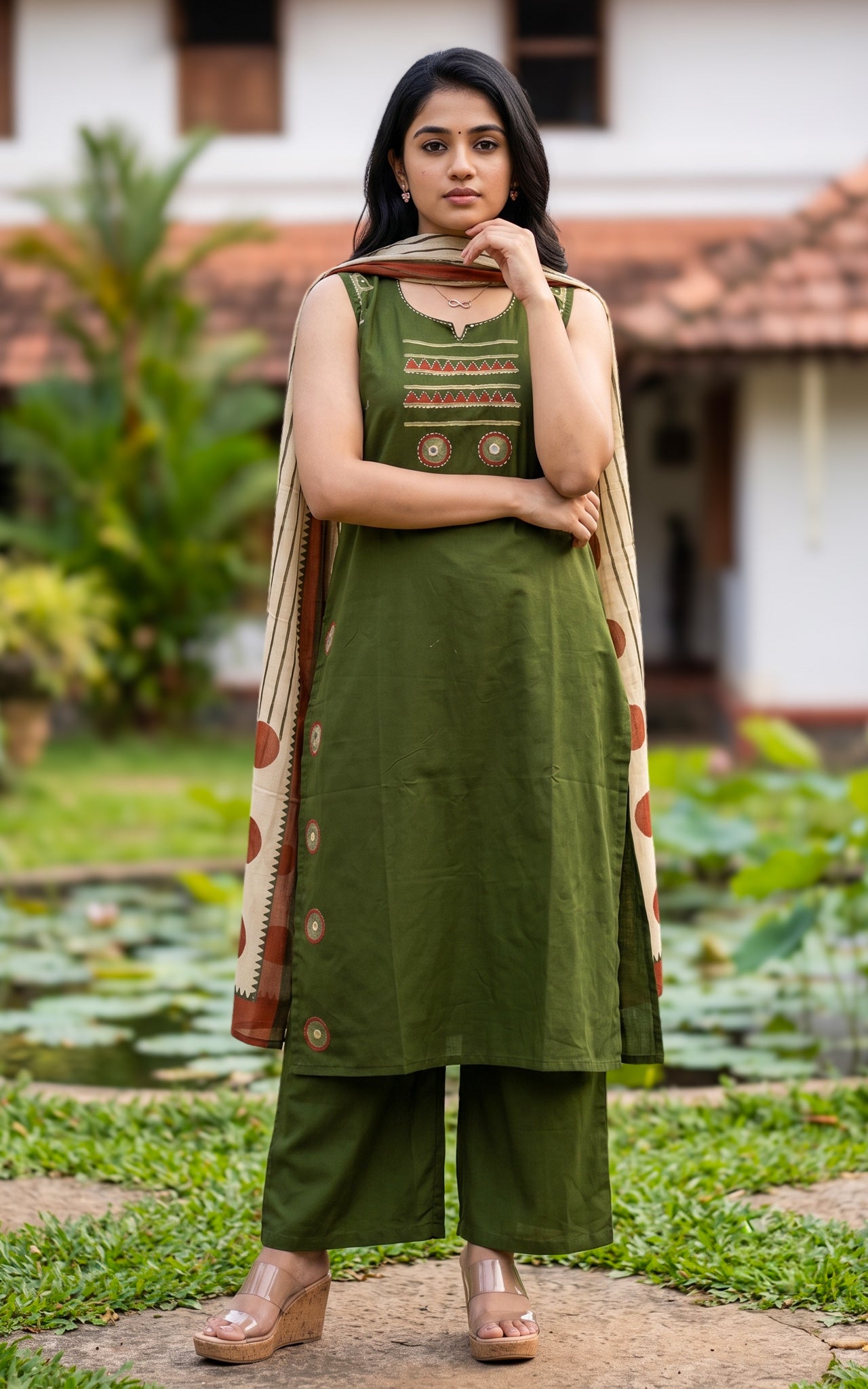 Chaarvi Handblock (Kurti+Pant+Dupatta)