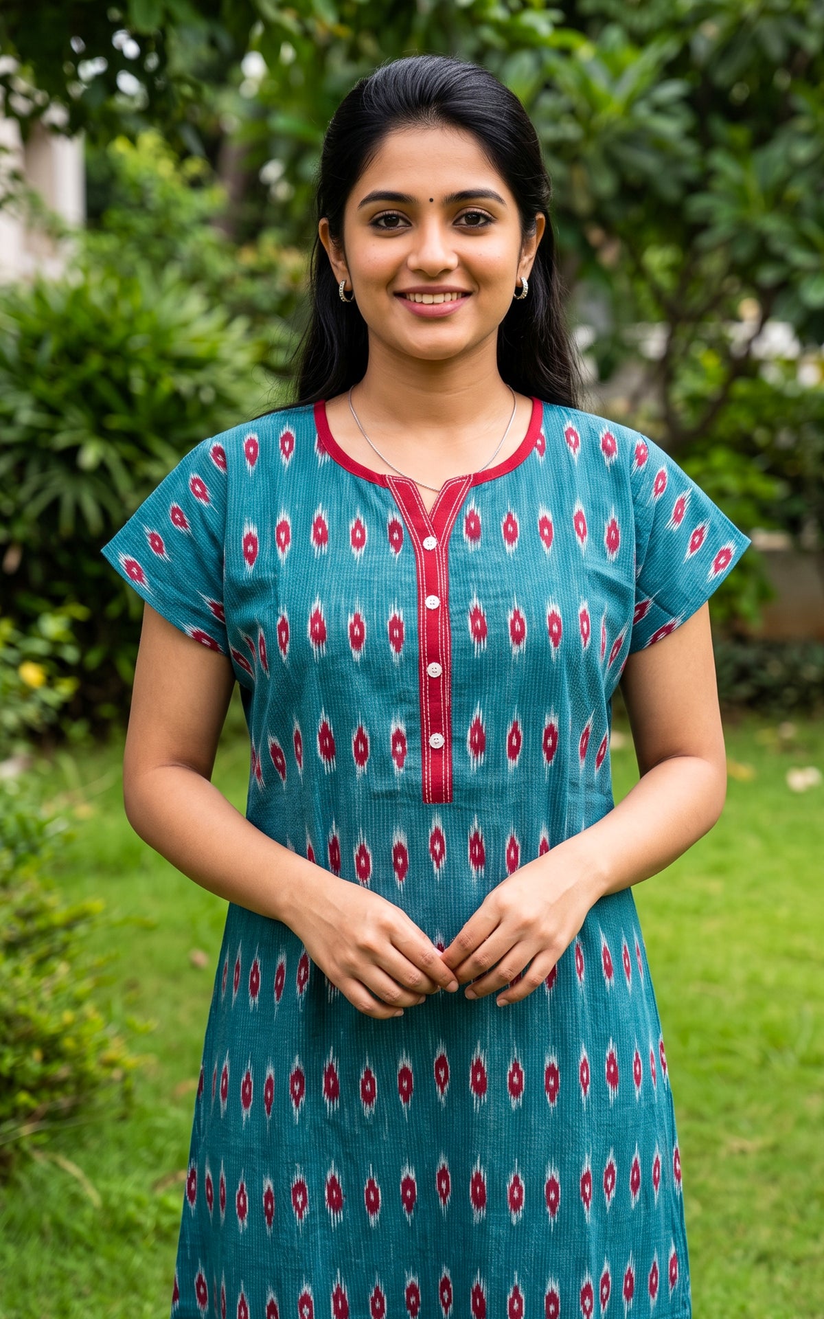 Cotton Straight Fit Nighty-165SS7A