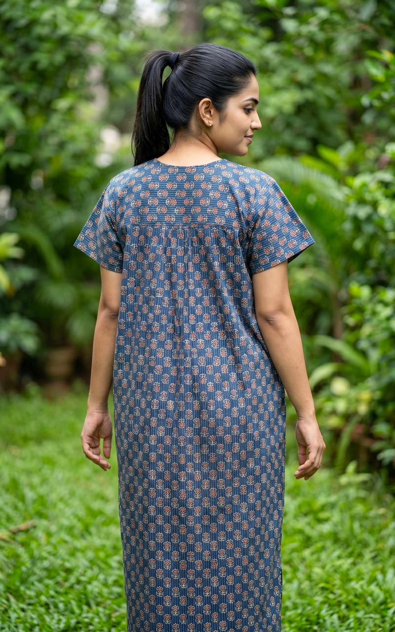 Cotton Straight Fit Nighty-162SS4A