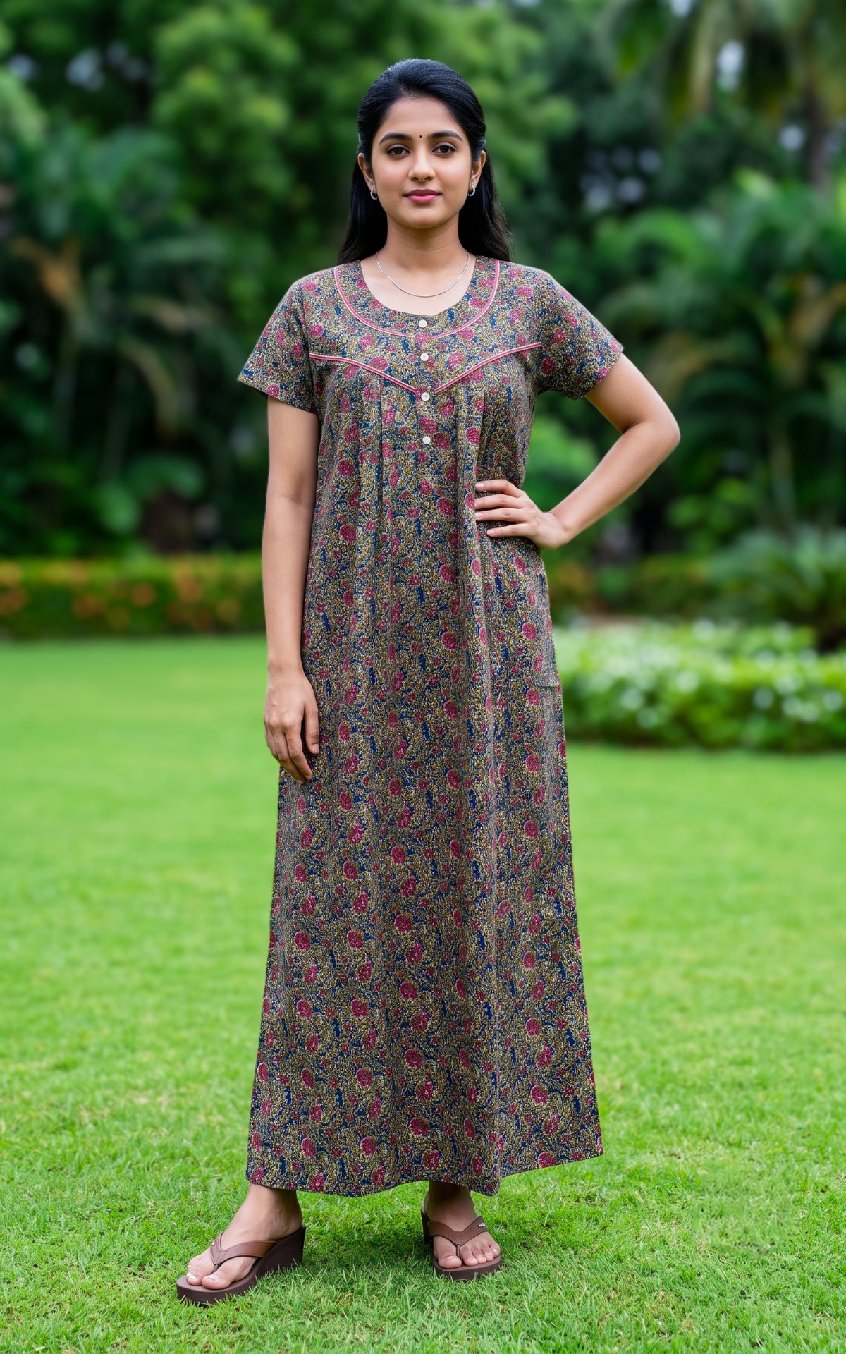 Cotton Straight Fit Nighty-165SS15B