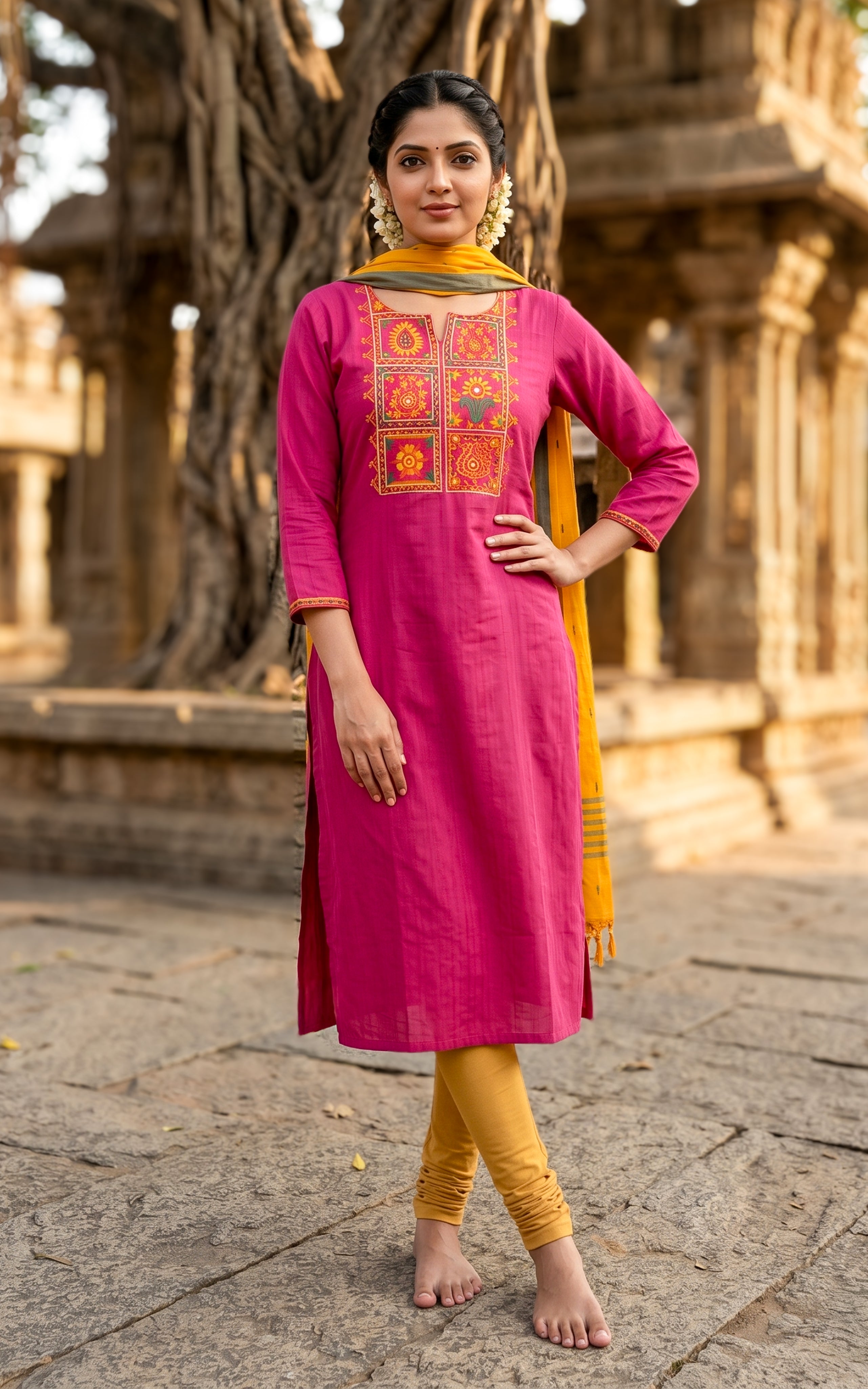 Breathable cotton summer kurti for women