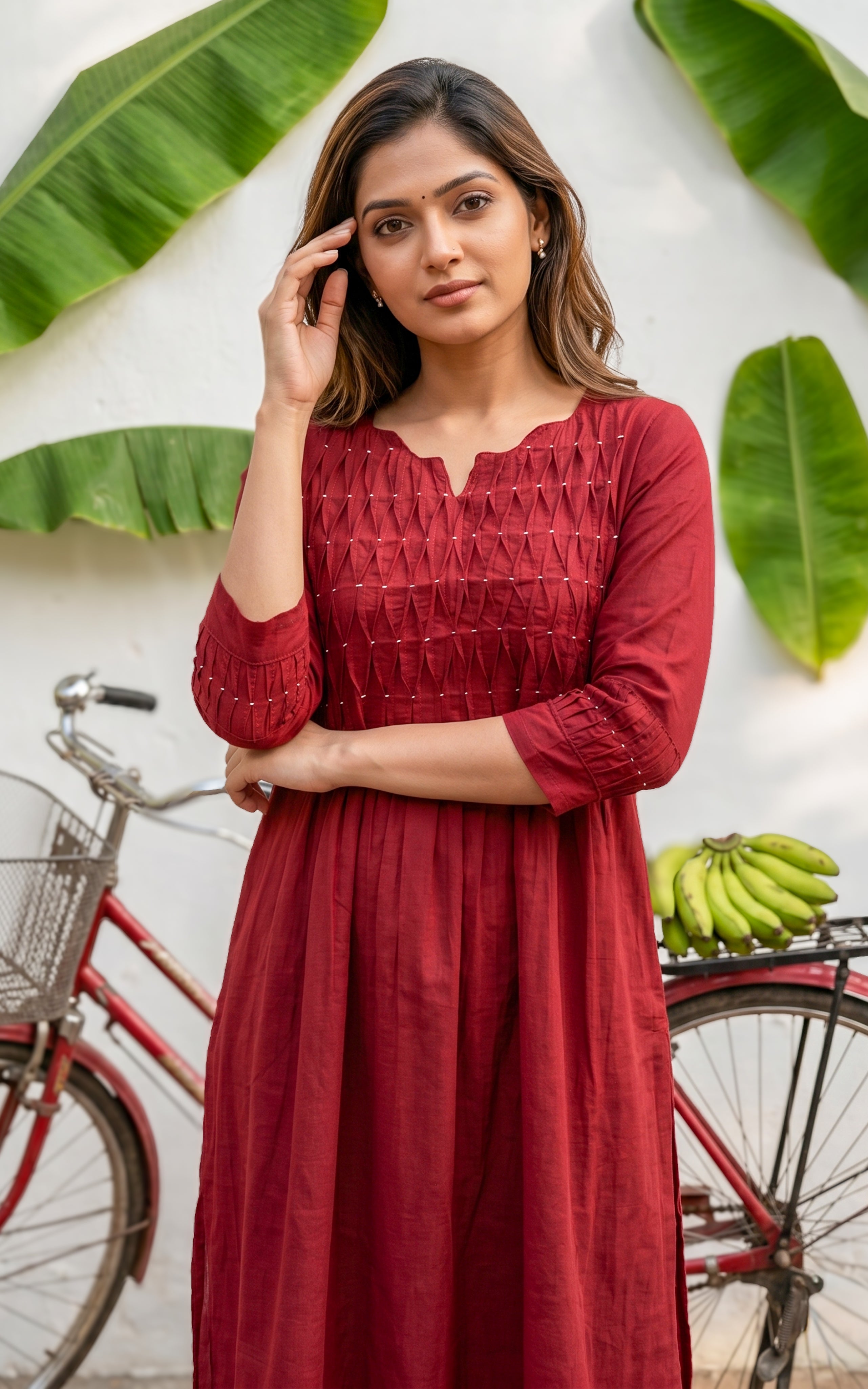 Janu Maroon (Kurti+Pant)