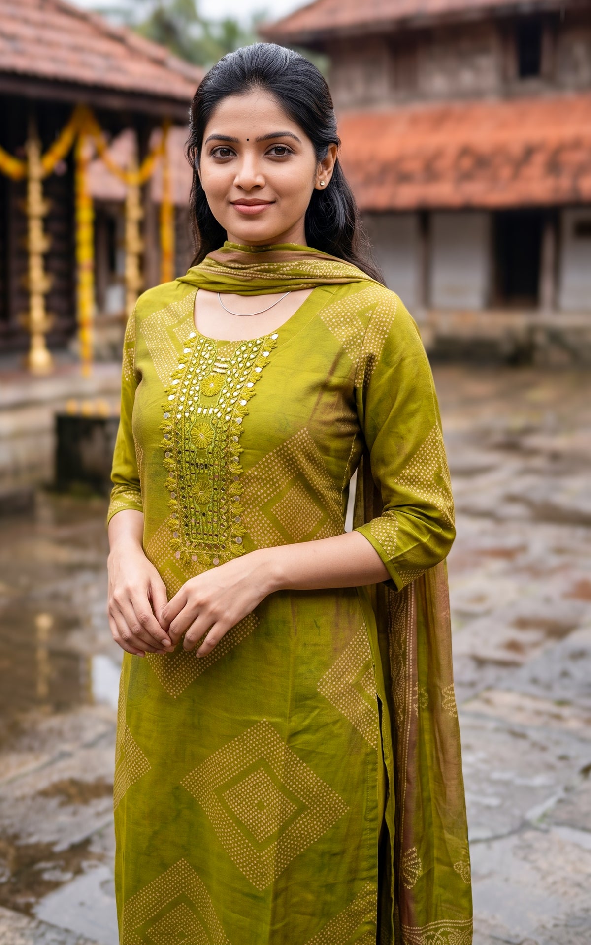 Kiya Mehandi Green (Kurti+Pant+Dupatta)