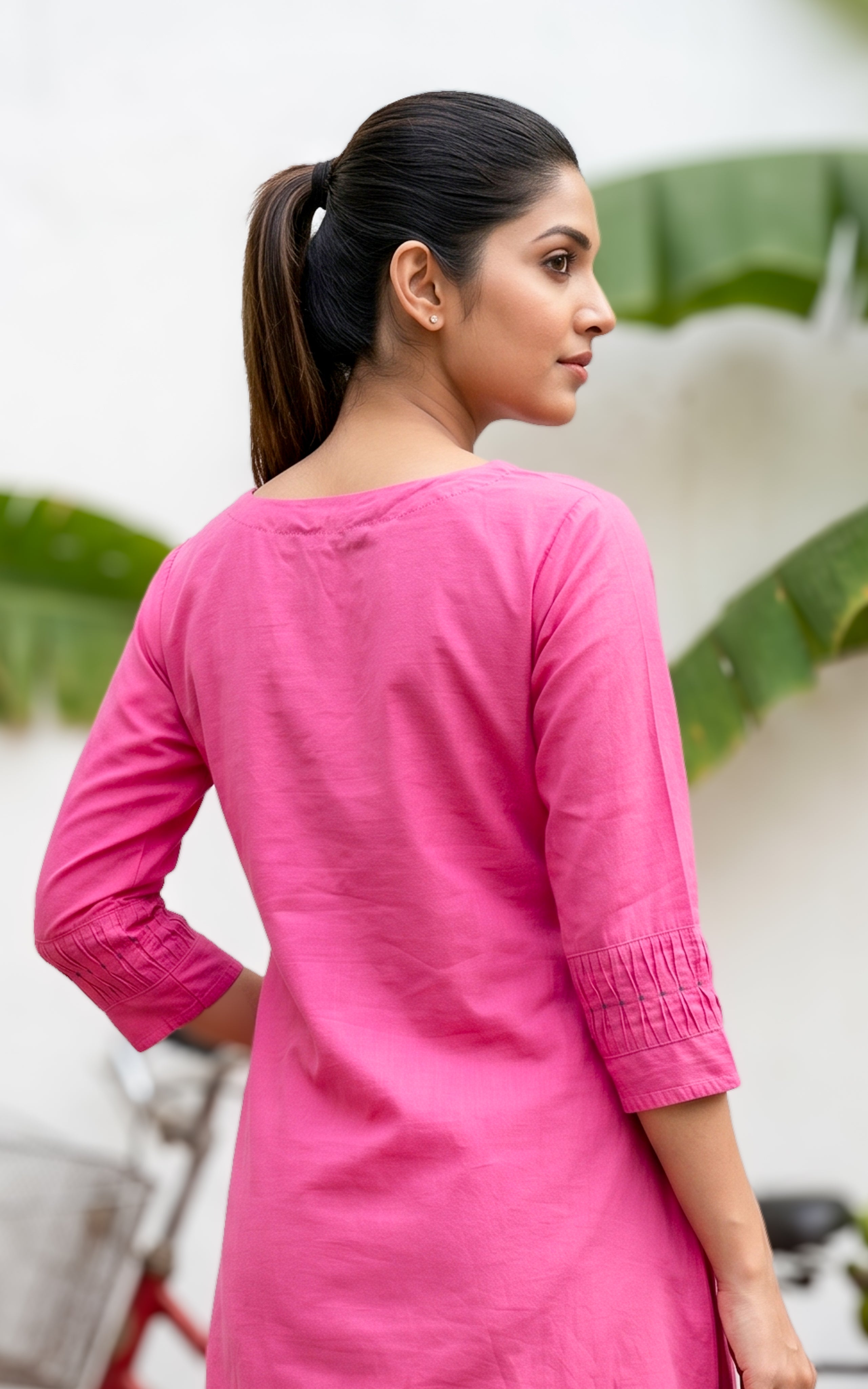 Women Cotton Kurti With Double Pocket Palazzo