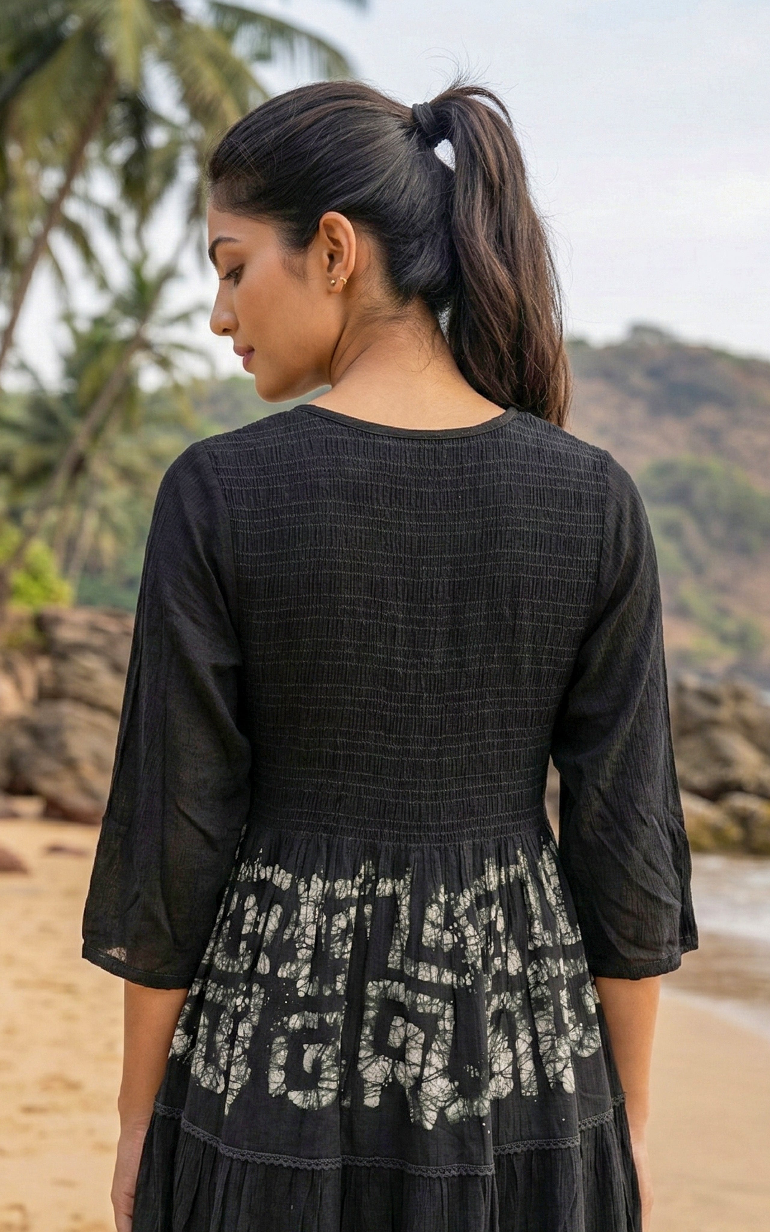 Round back necked maxi for women's 