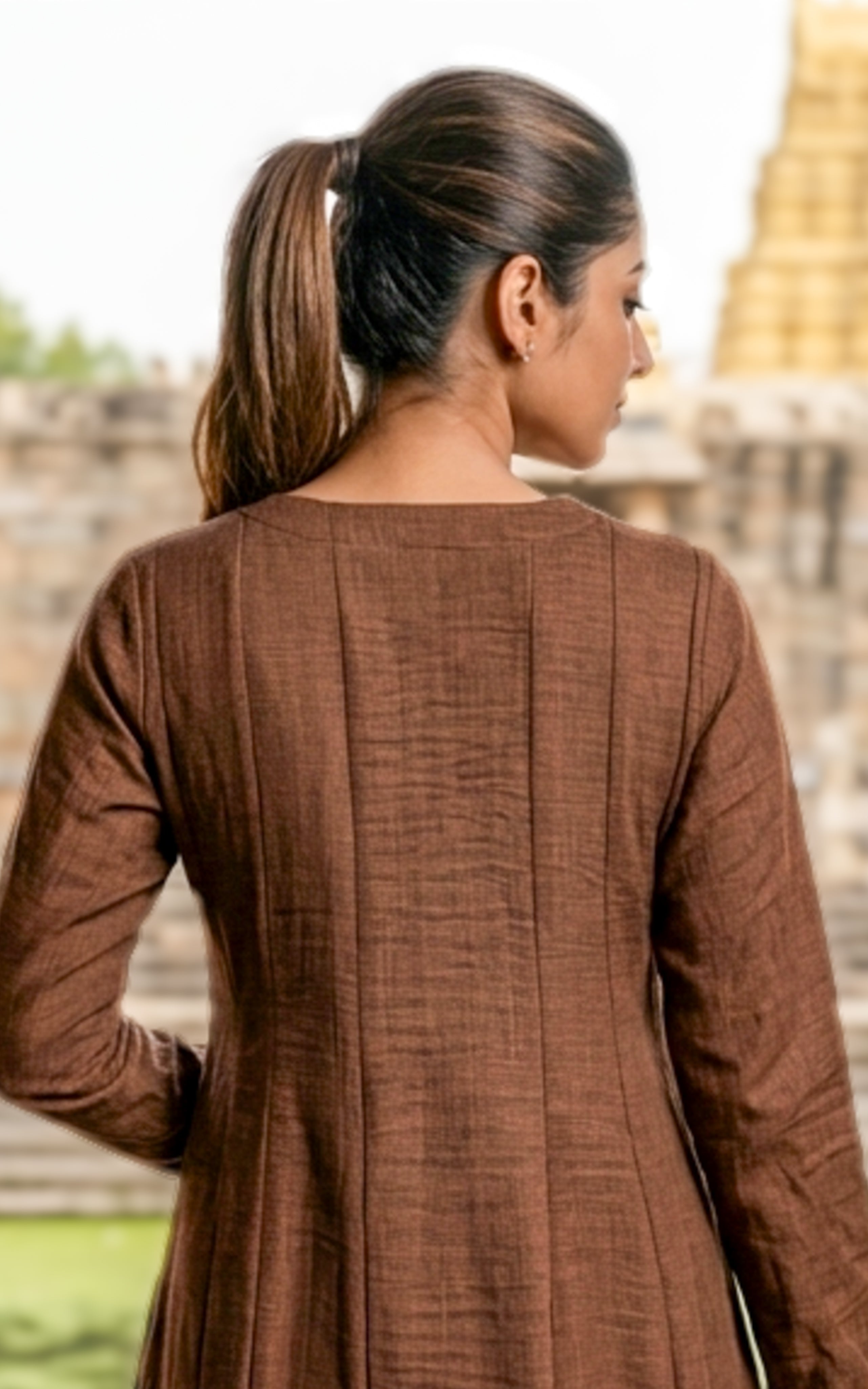 Anwen Brown A (Kurti+Dupatta)