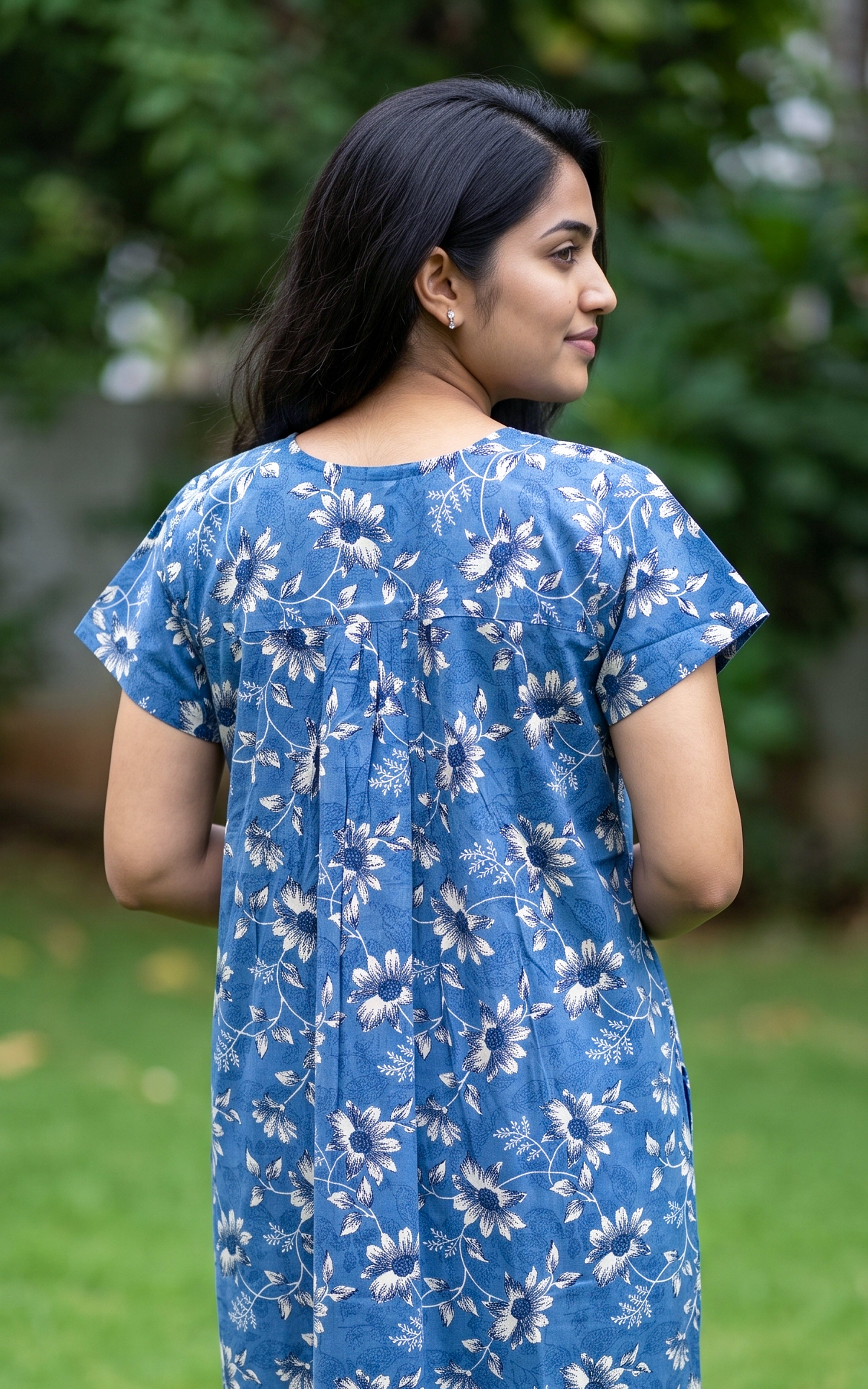 Cotton Straight Fit Nighty-164SS3B