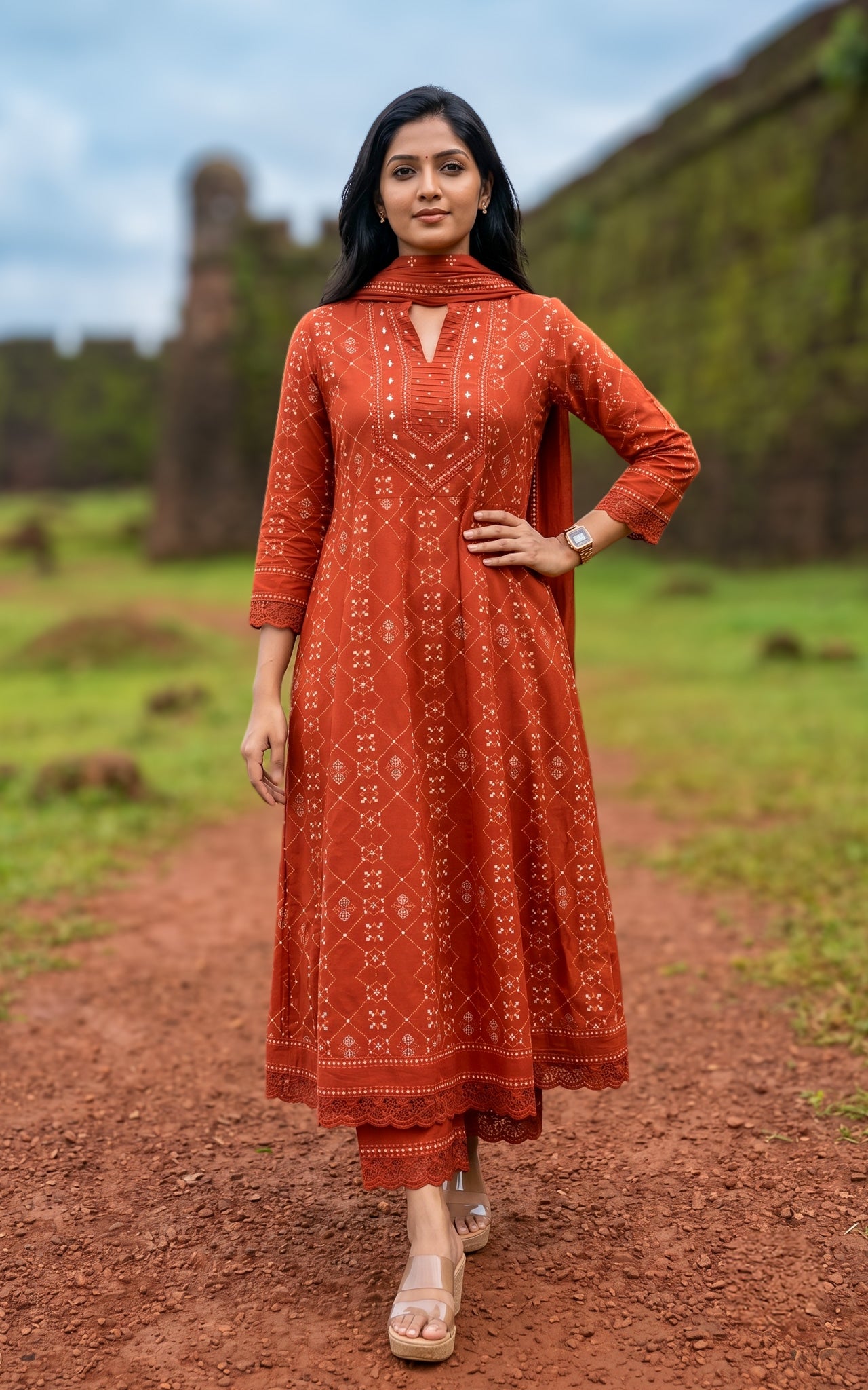 Yashmitha C (Kurti+Pant+Dupatta)