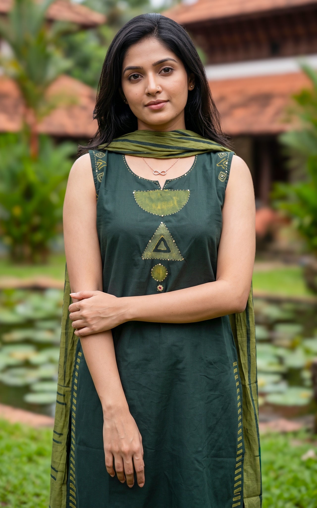 Rohitha Handblock (Kurti+Pant+Dupatta)