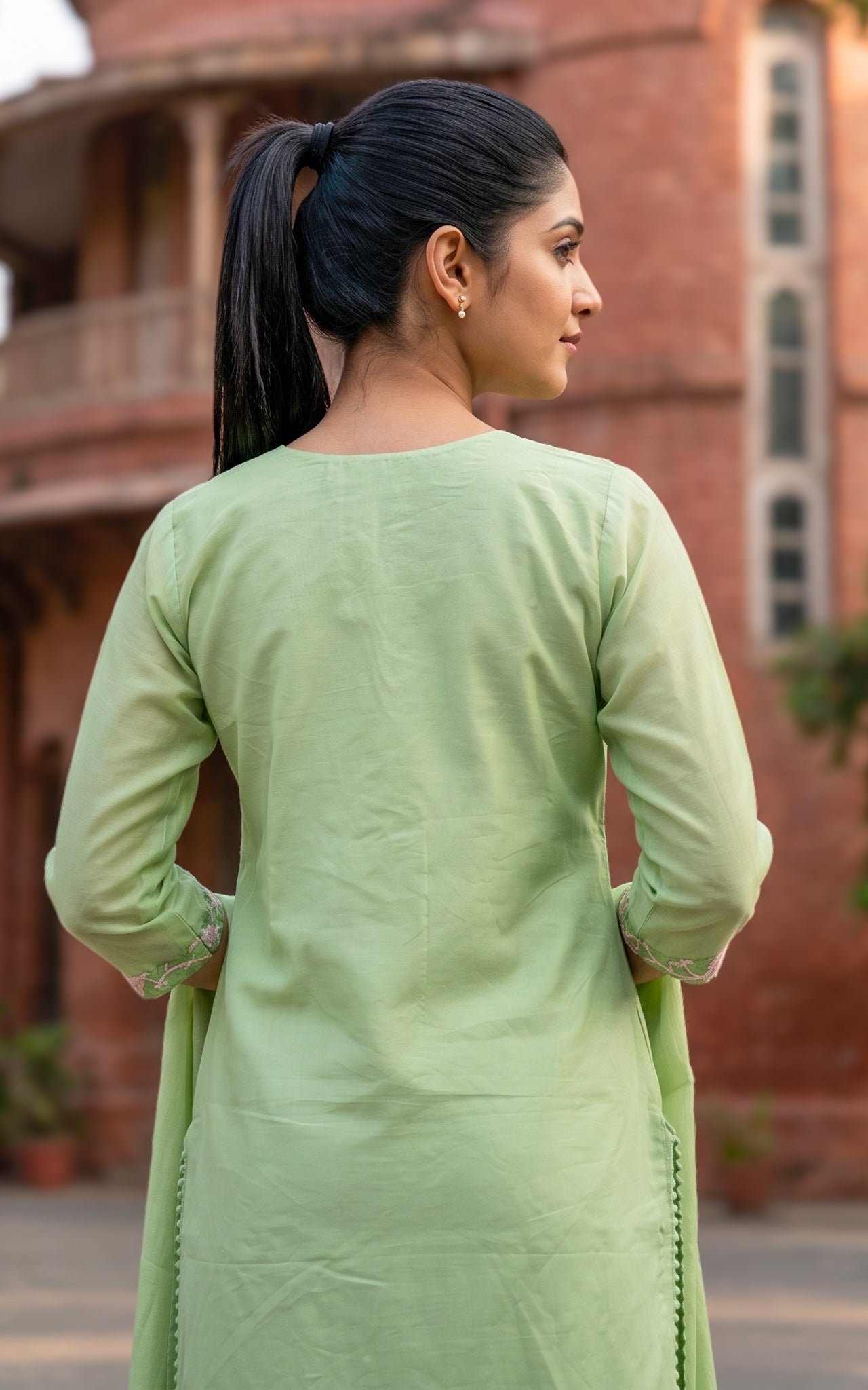 Laara Pista Green (Kurti+Pant+Dupatta)