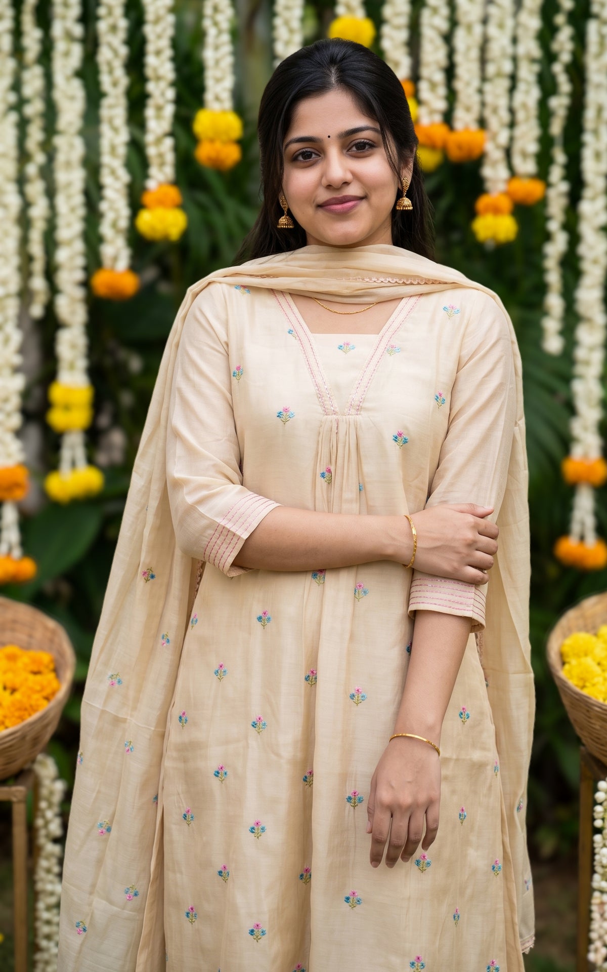 Poomalar (Kurti+Pant+Dupatta)
