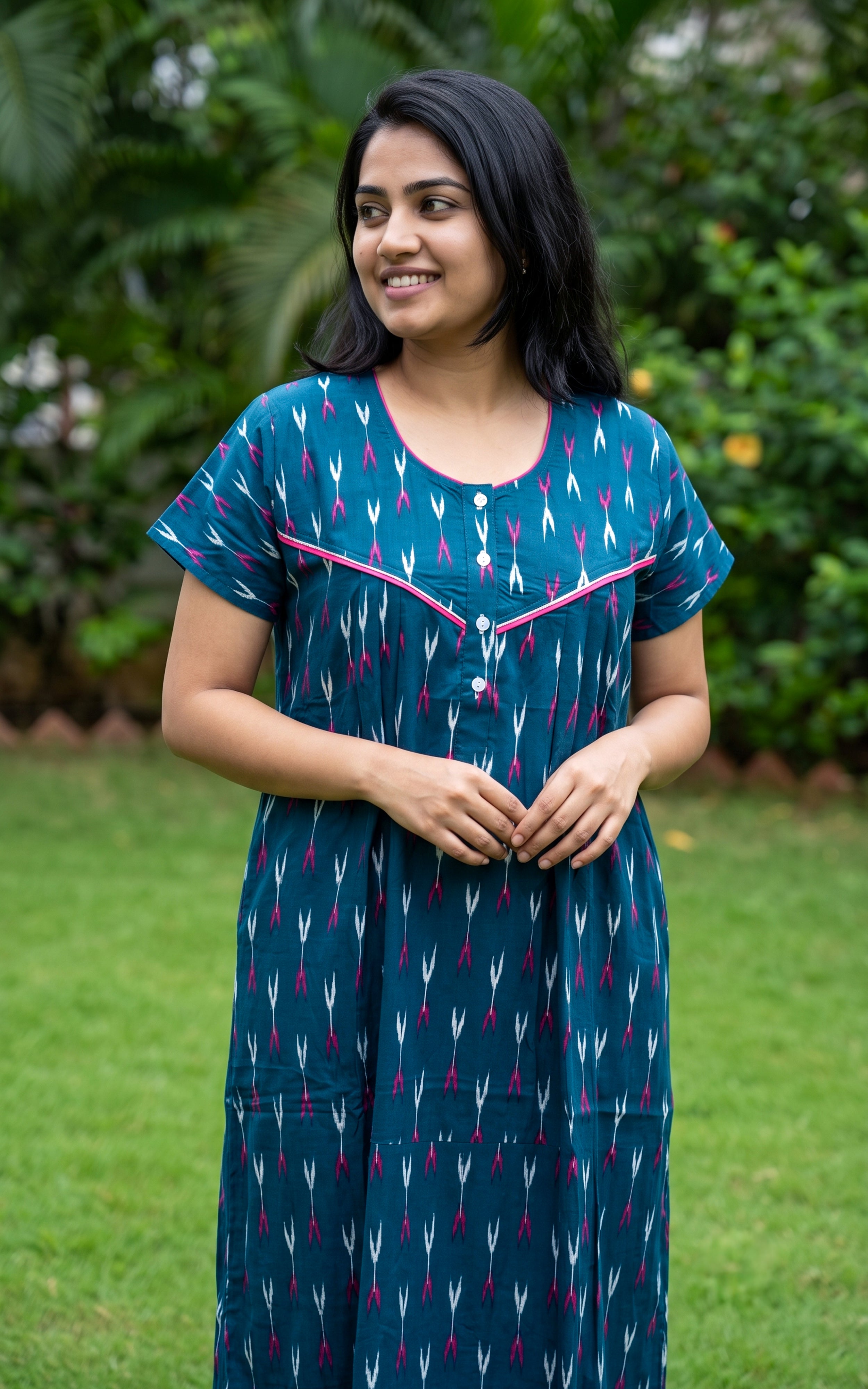 Cotton Straight Fit Nighty-164SS9A