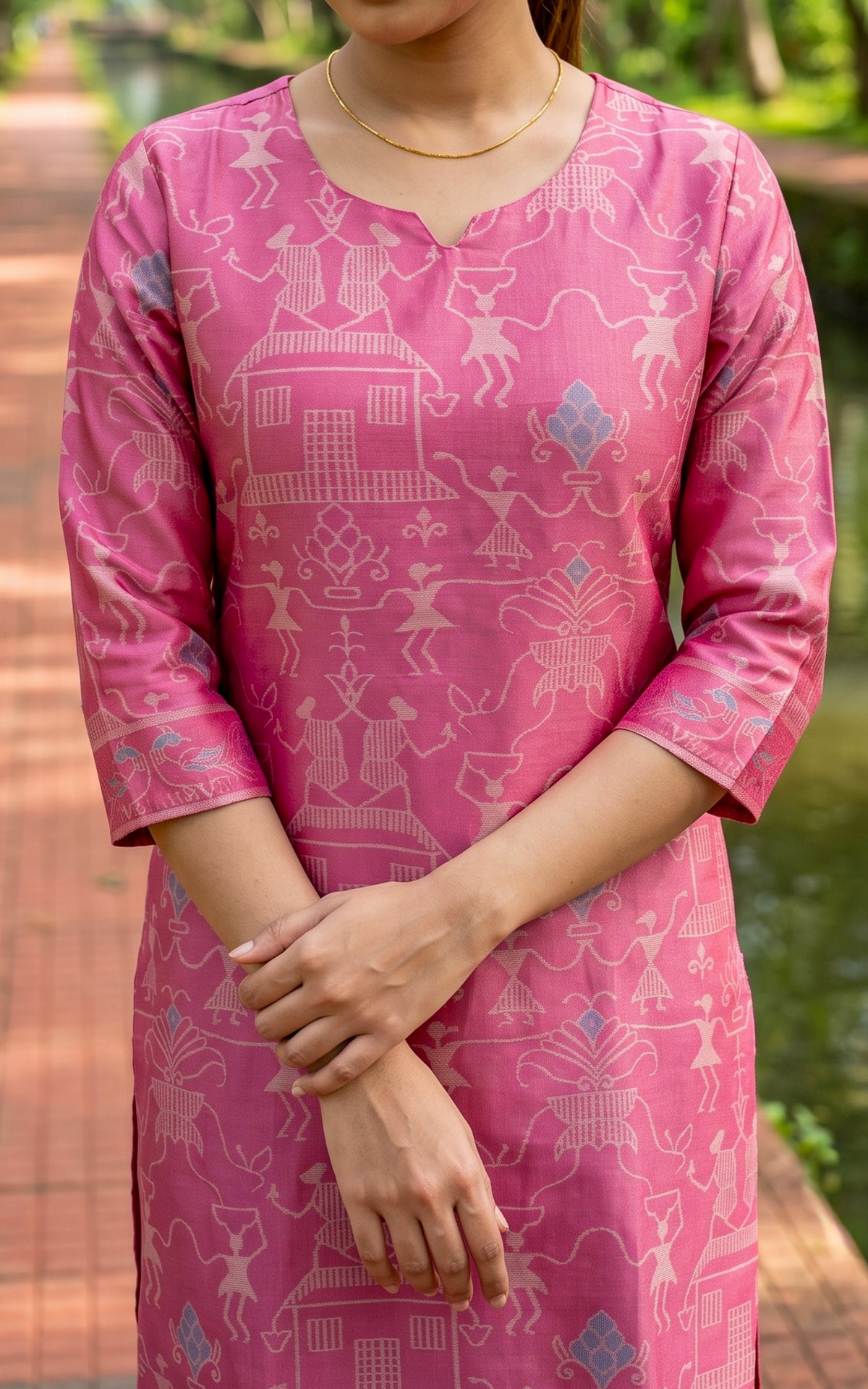 Farhana Pink (Kurti+Pant+Dupatta)