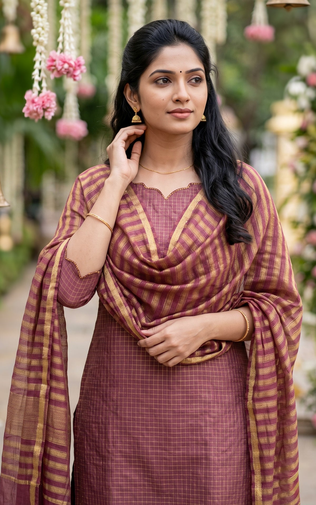 Narumugai Dusty Rose (Kurti+Dupatta)