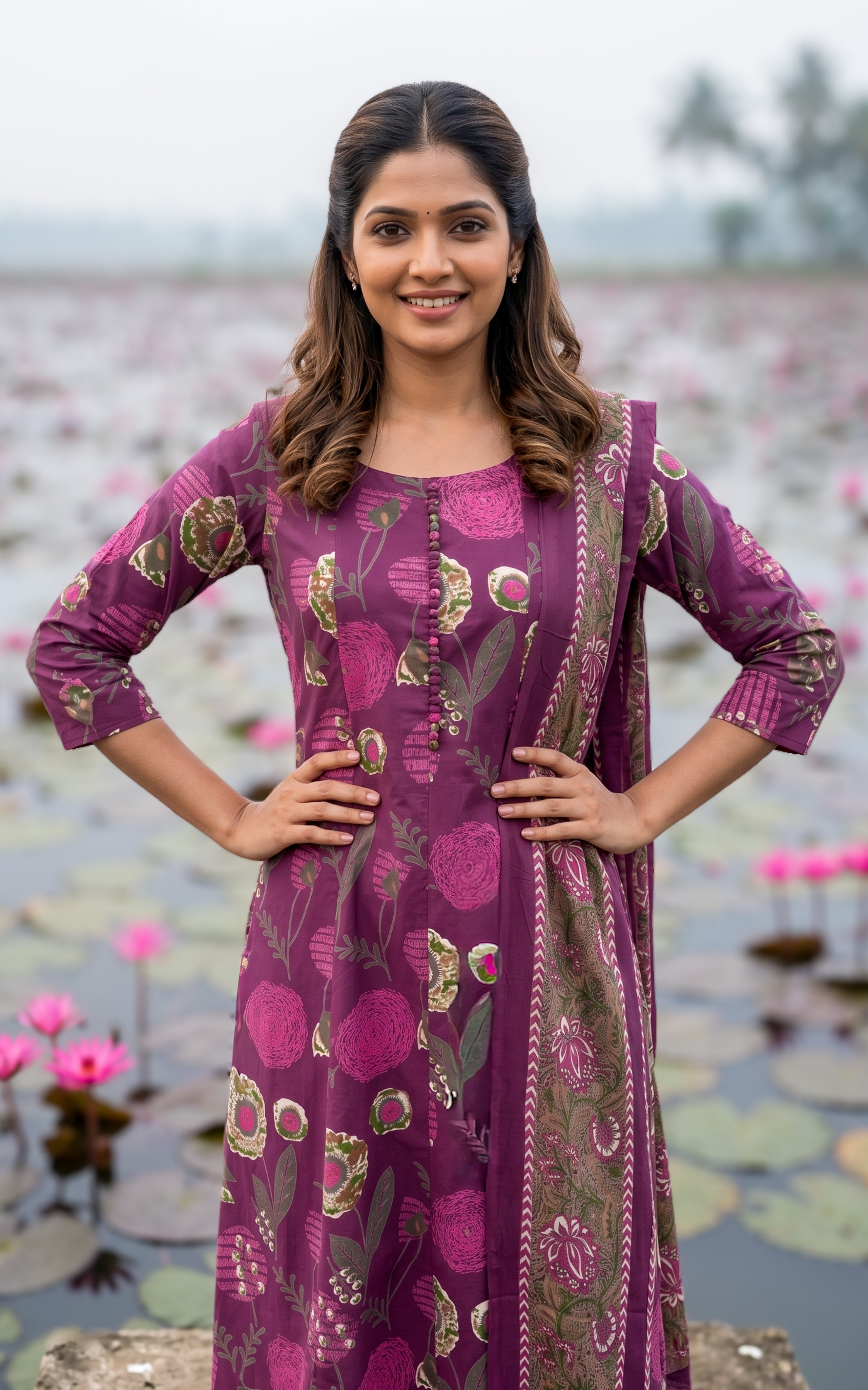 Instore-Saleema(Kurti+Dupatta)-Aline Kurt-Cotton Dupatta -blue-Cotton -Summer collection-daily wear-college wear-office wear-kurti with dupatta 