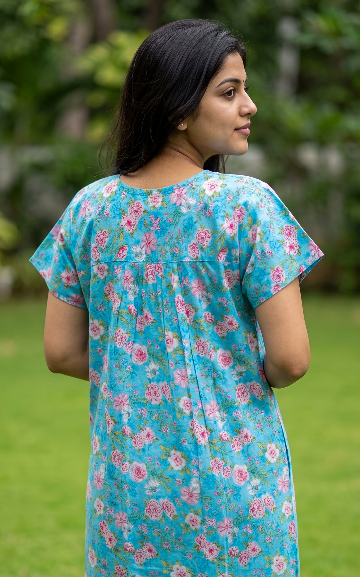 Cotton Straight Fit Nighty-165SS2B