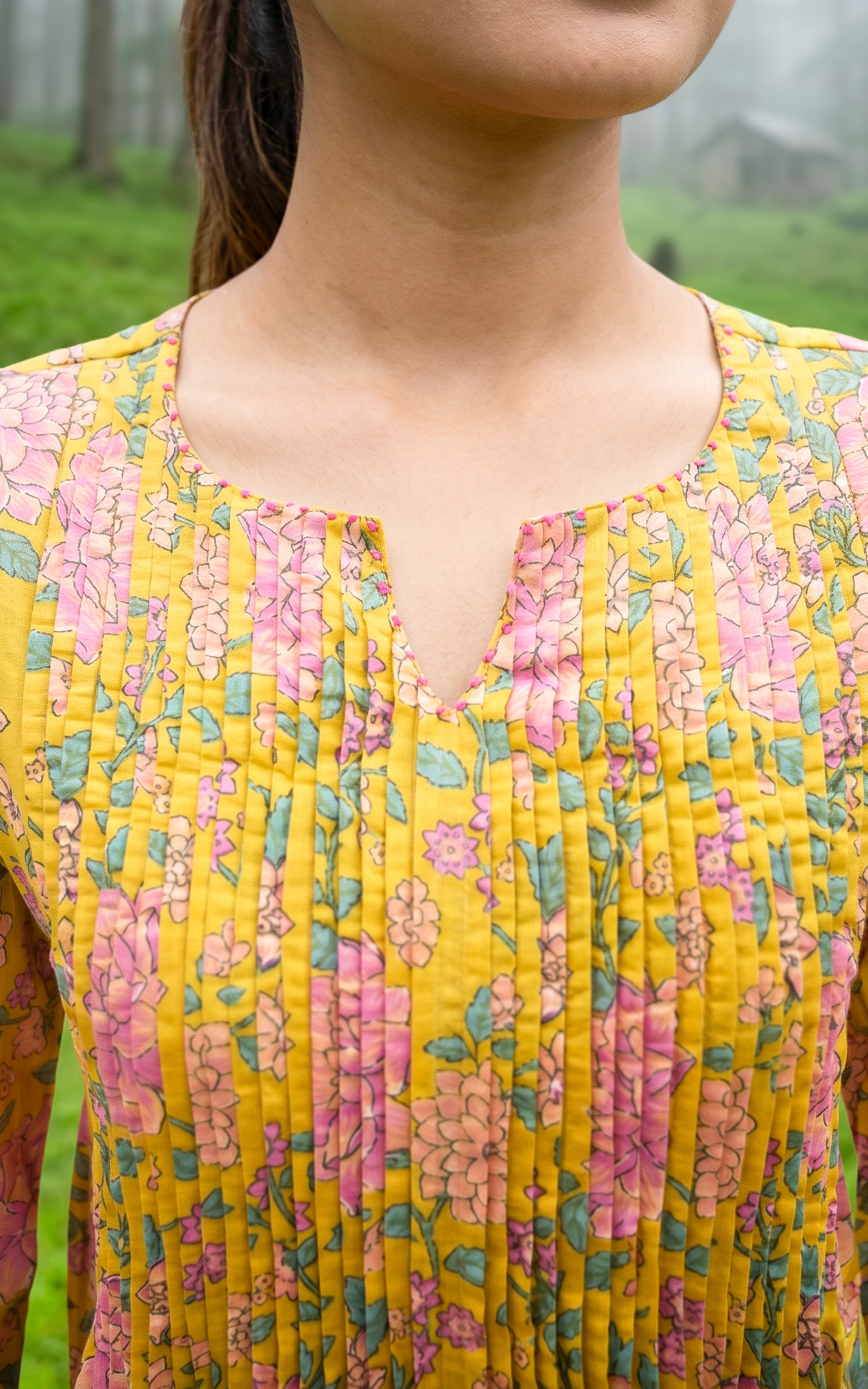 All day wear cotton Anarkali kurti for women